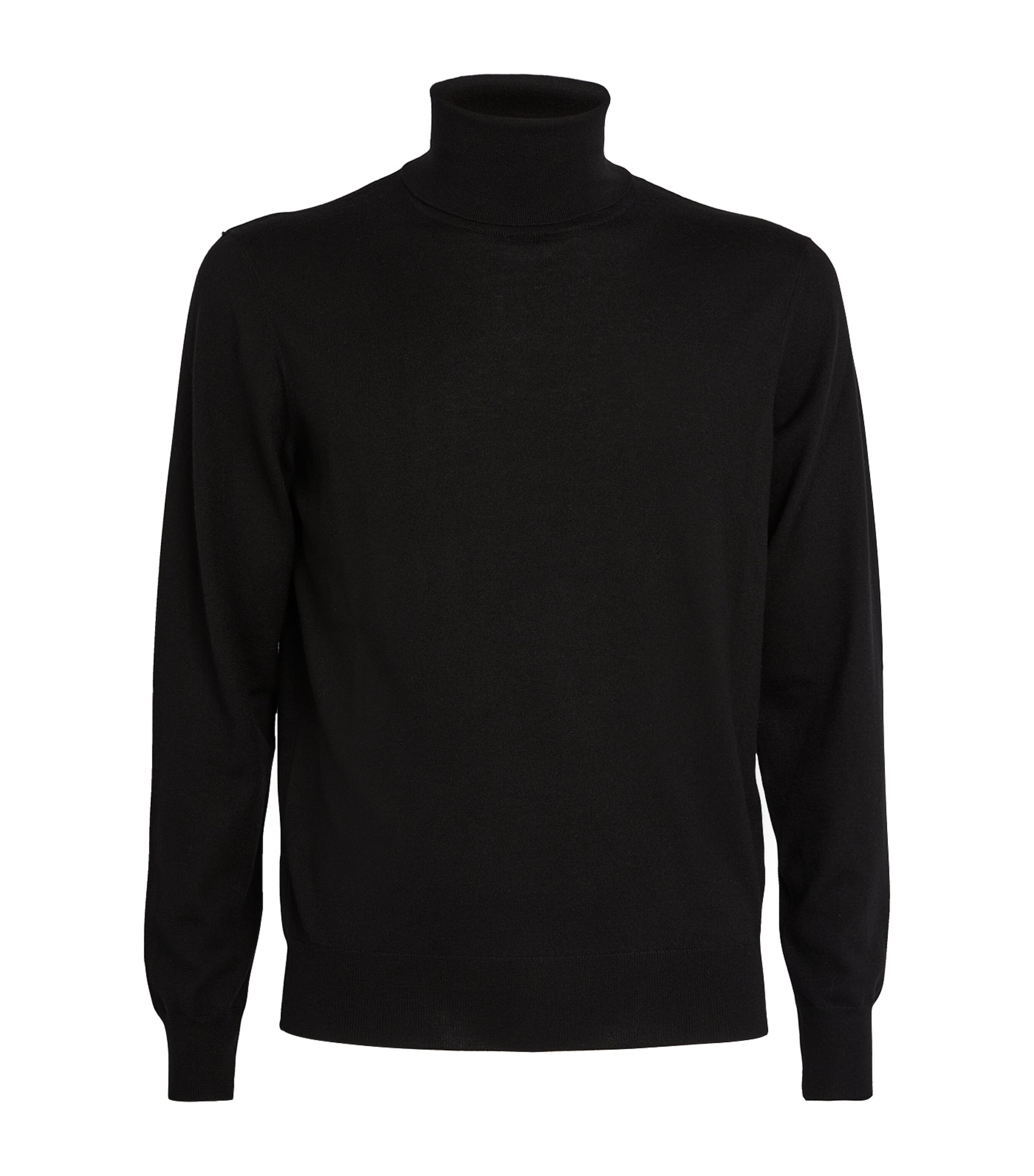 Ralph Lauren Black Ribbed Turtleneck In Black