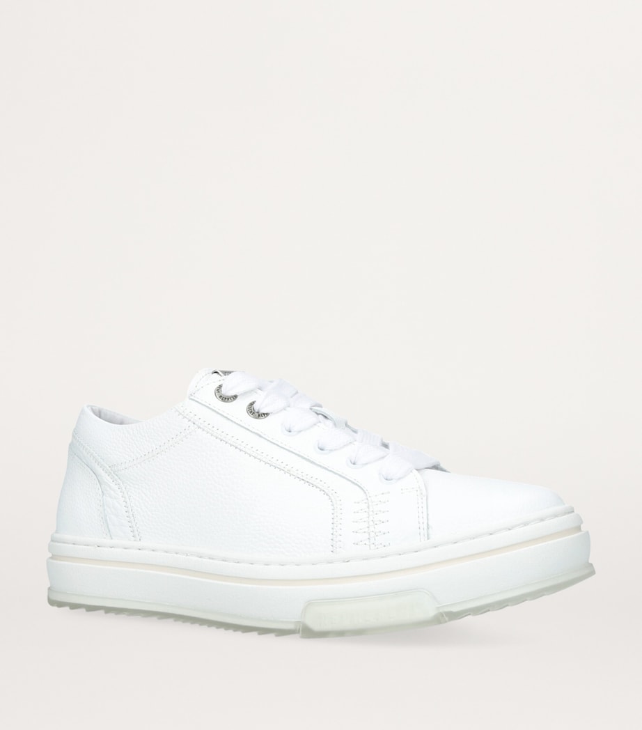 Tumbled Leather HTN Sneakers WHITE Image 3