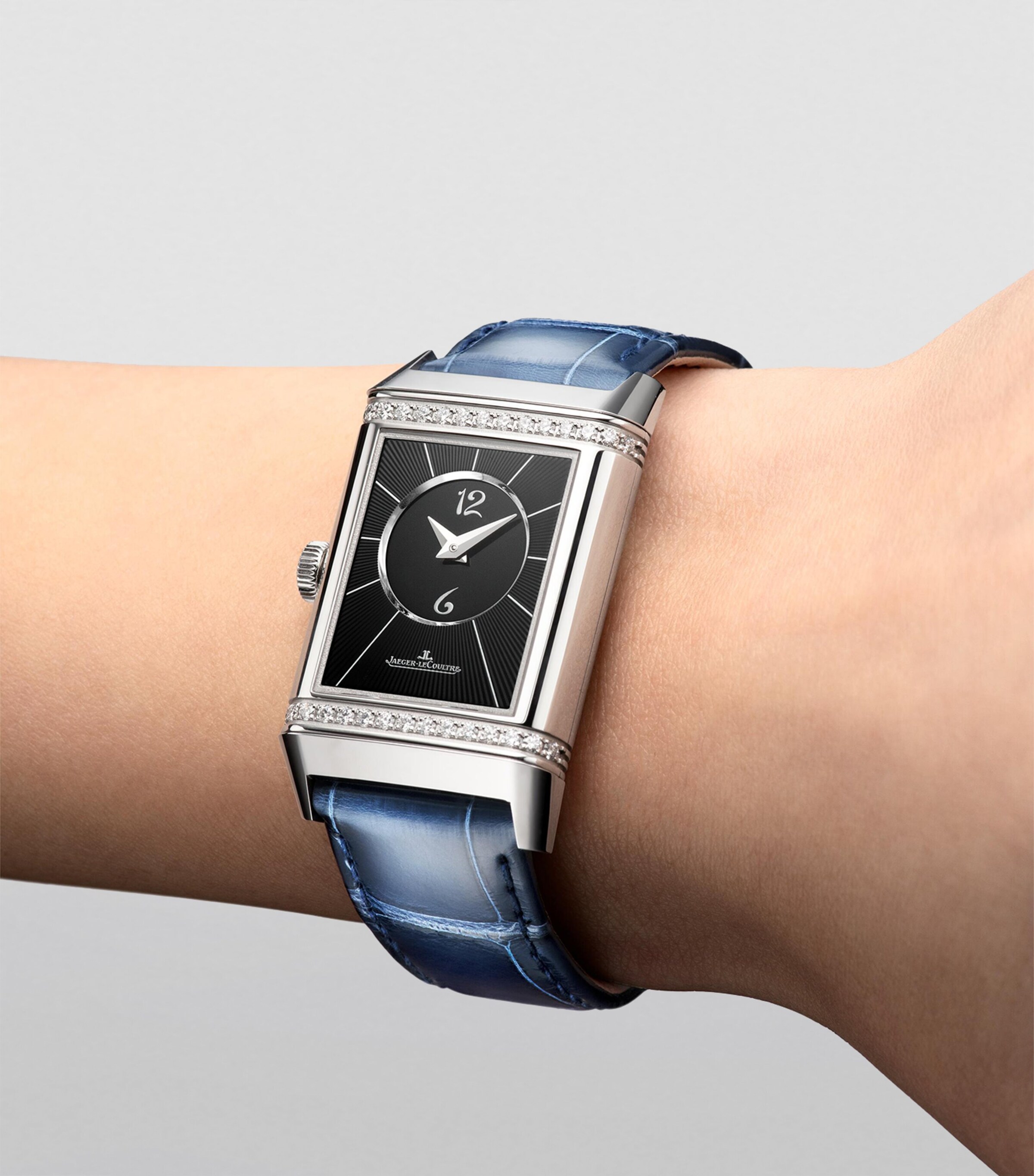 Stainless Steel and Diamond Reverso Classic Duetto Watch 24.4mm STAINLESS STEEL Image 3