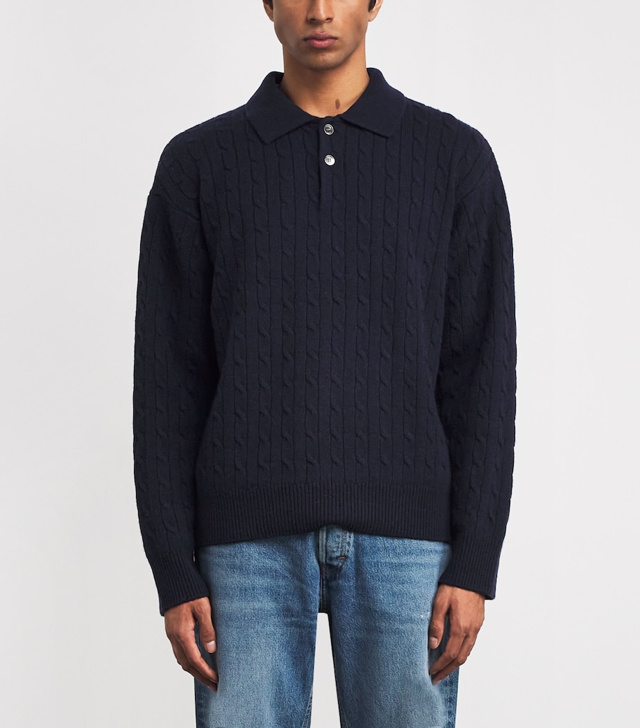 Wool-Cashmere Polo Sweater DKNV Image 3