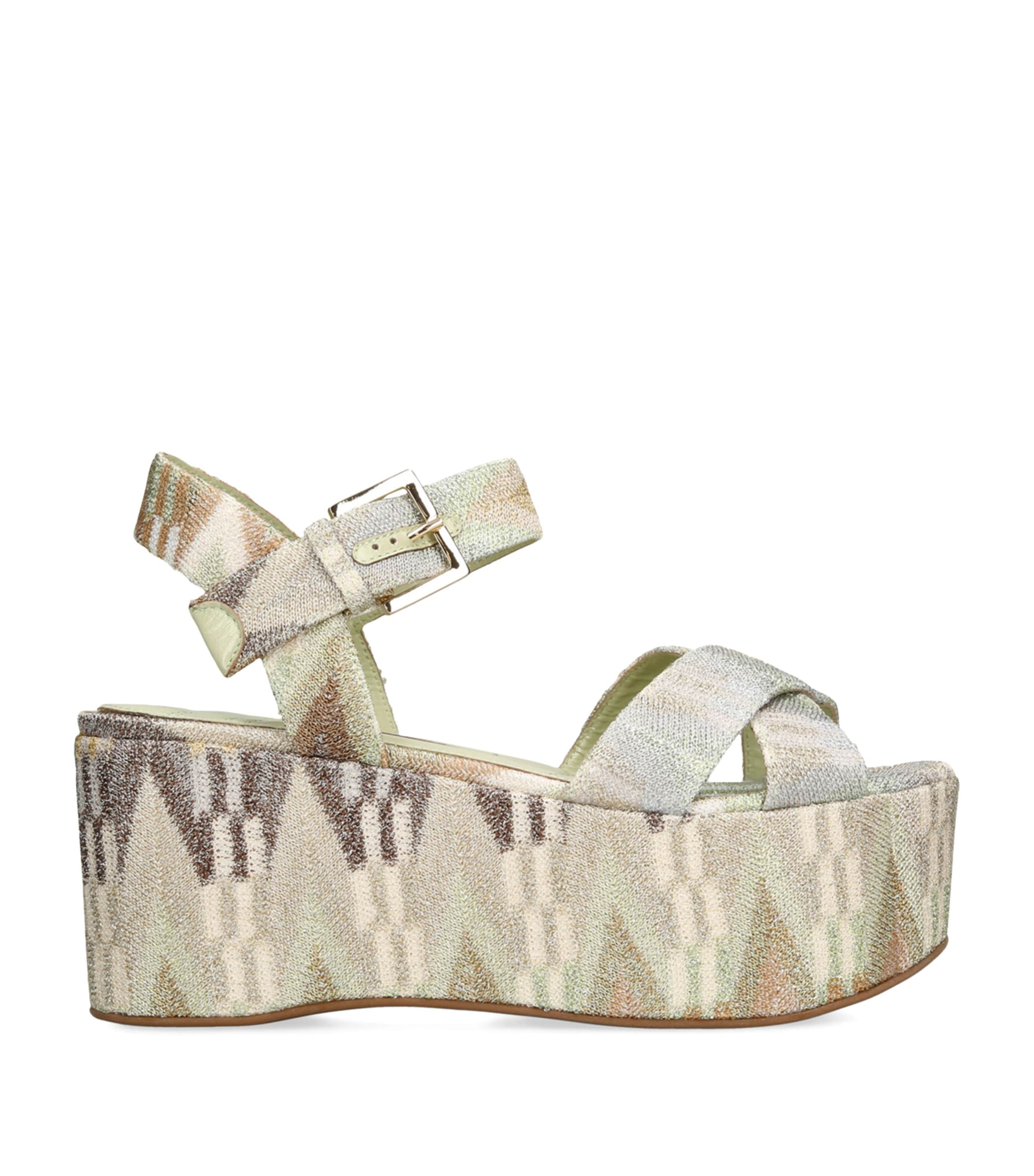 Shop Missoni Julia Platform Sandals 75 In Green