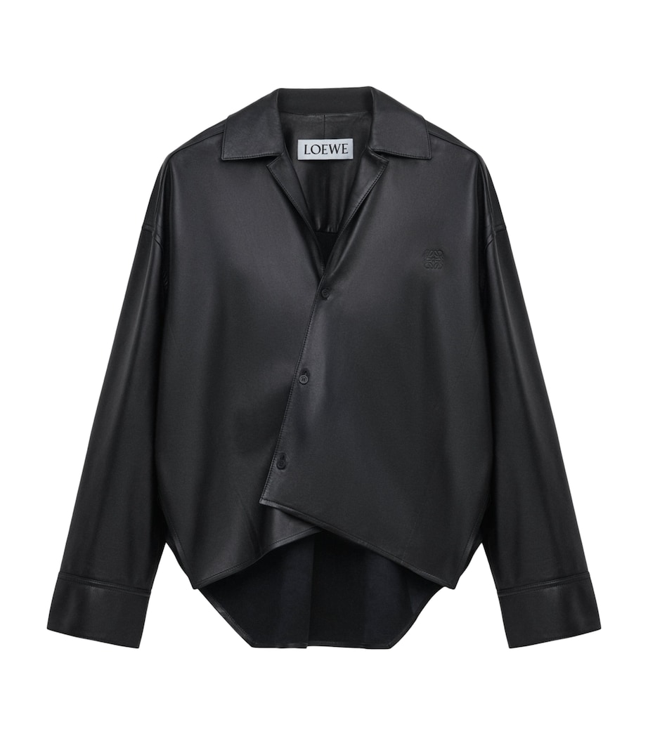 Nappa Lambskin Draped Shirt BLACK Image 1