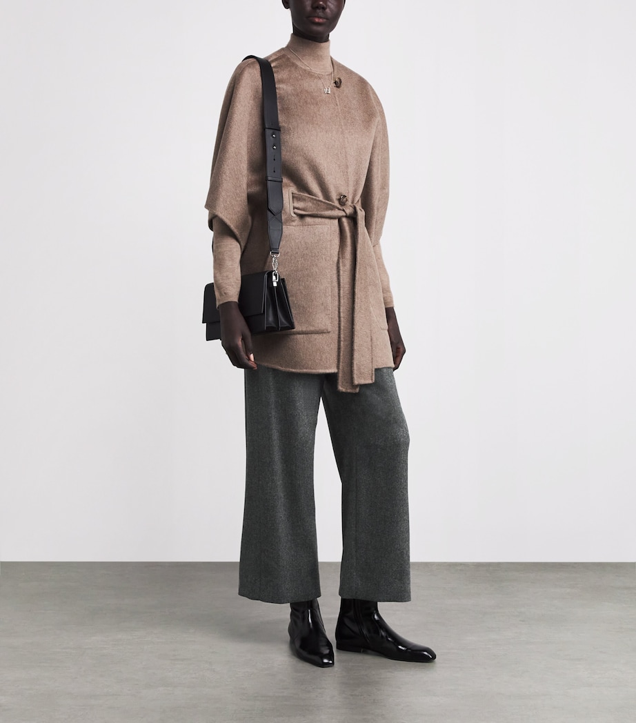 Wool-Cashmere Drawstring Trousers BLACK Image 2