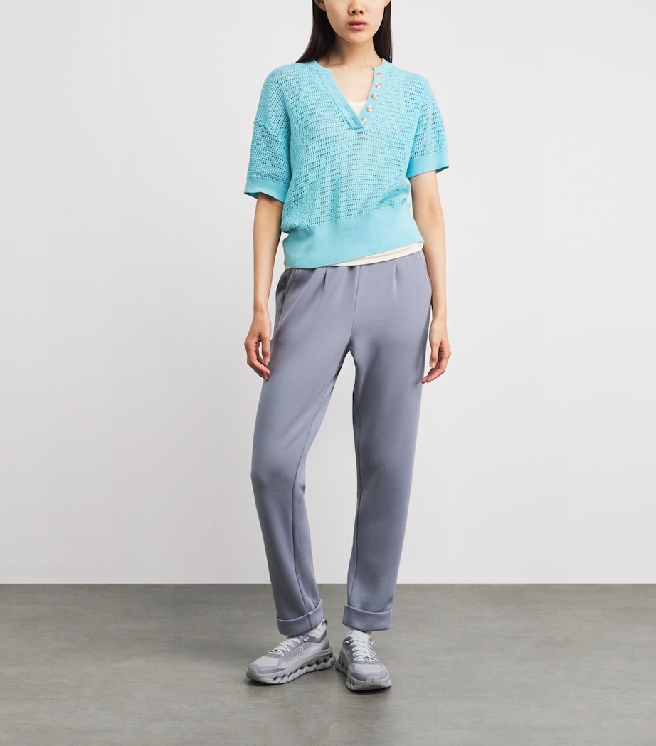 Varley Womens Knitted Callie Top Porcelain Blue Image 2
