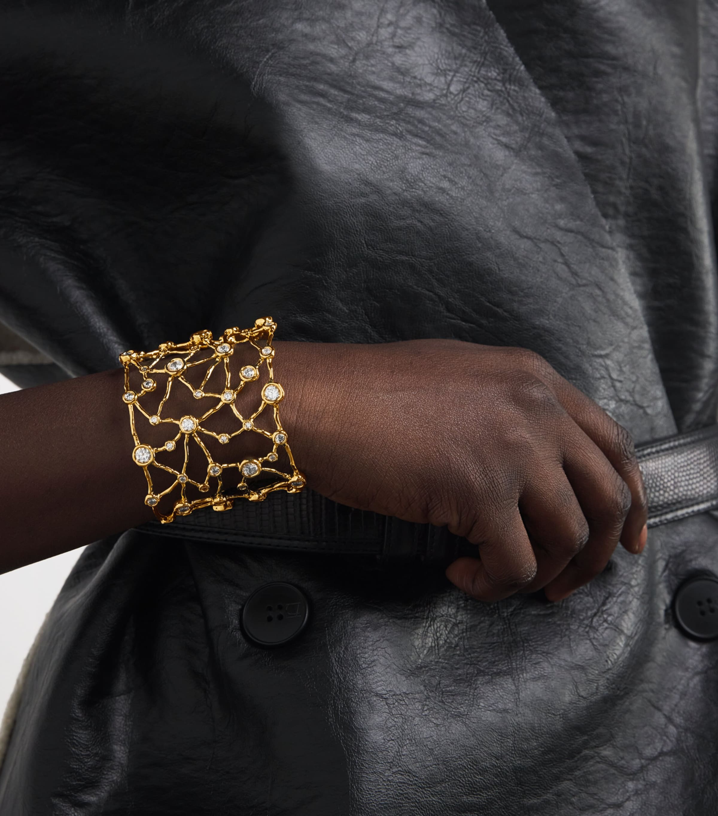 Gold-Plated Asterales Celestial Cuff Bracelet GOLD Image 2