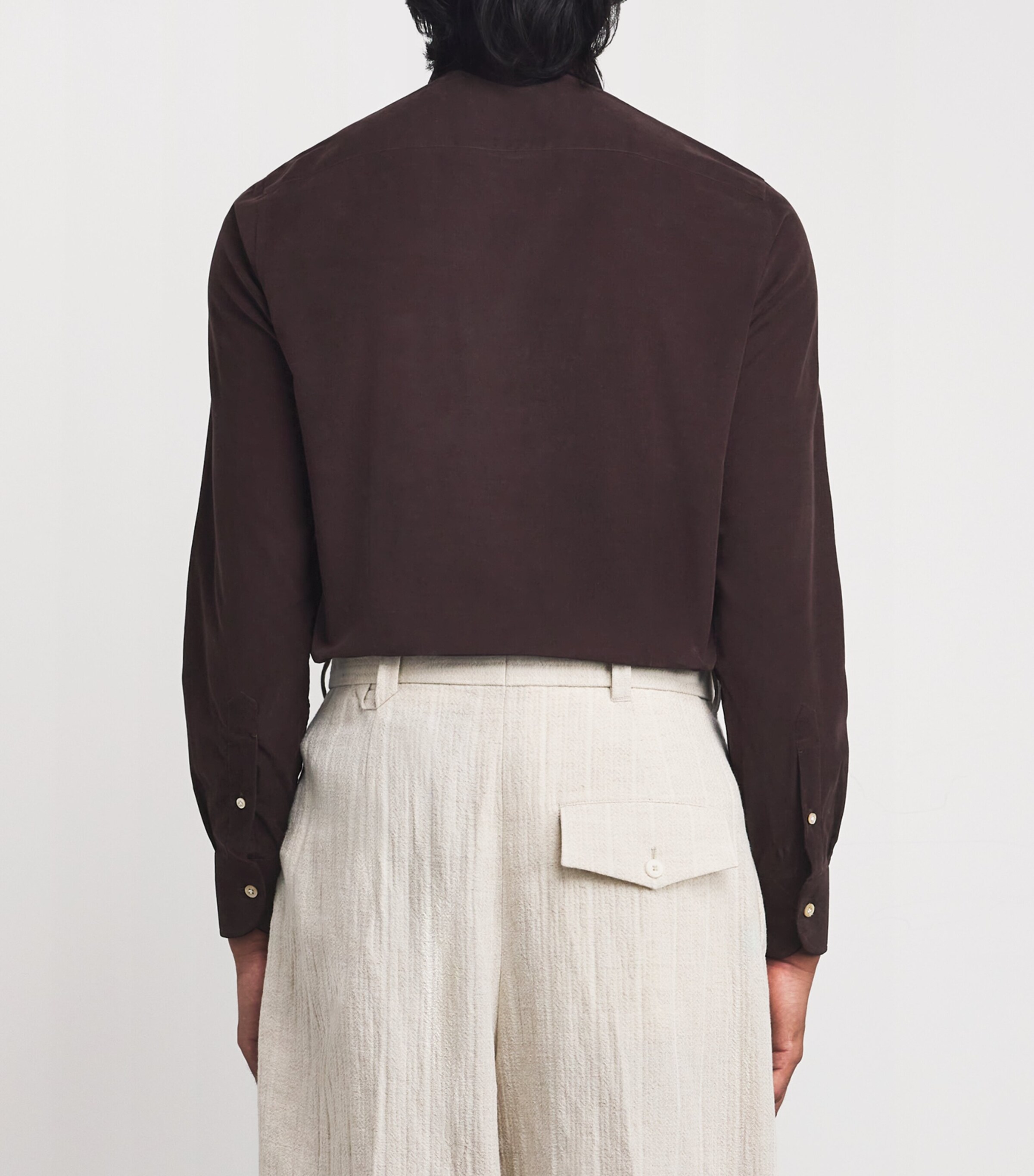 Cotton Fine Corduroy Shirt CHOCOLATE BROWN Image 4