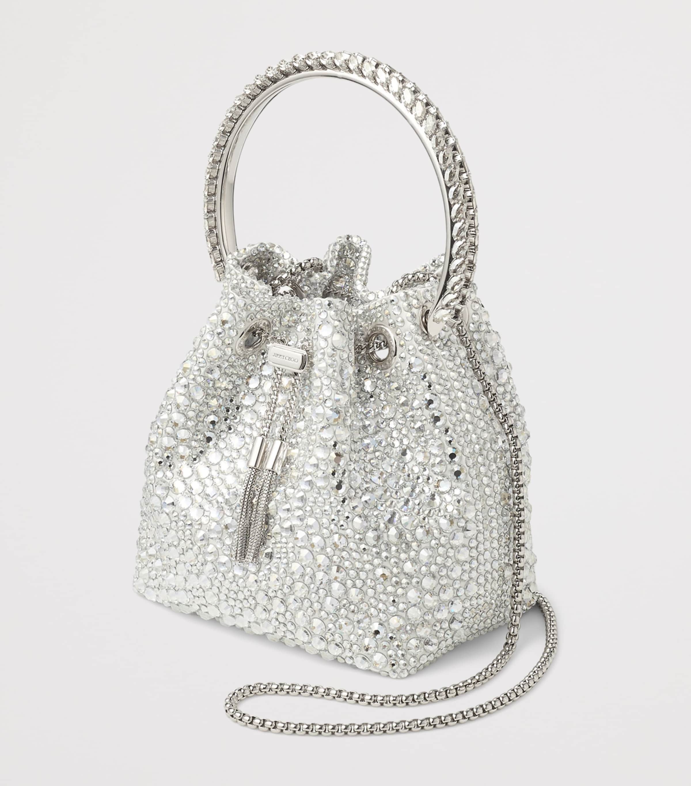Embellished Bon Bon Top-Handle Bag IVORY/CRYSTAL/SILVER Image 2