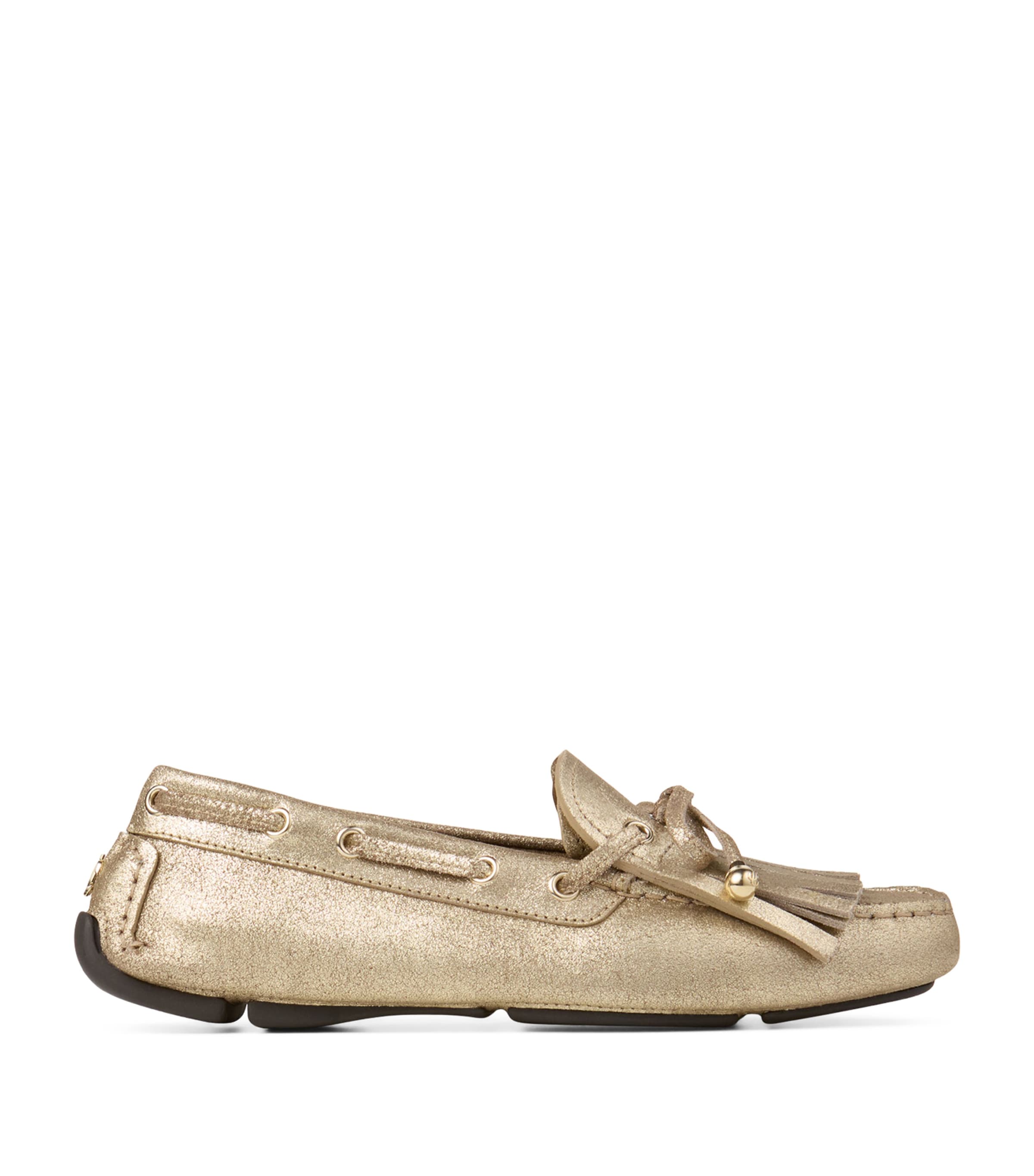 Manon Flat Suede Loafers GOLD/GOLD Image 1
