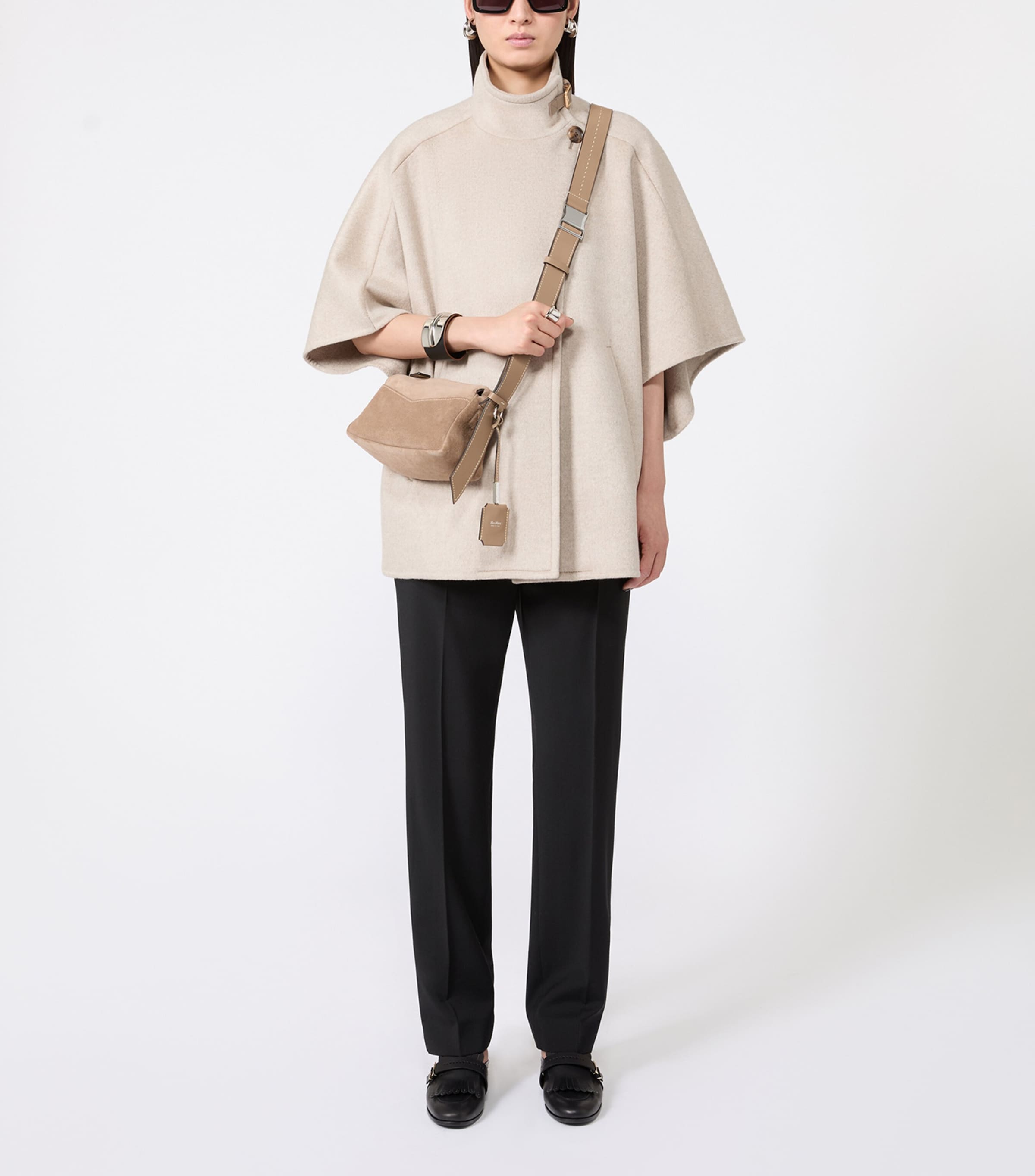 Max Mara Womens Cashmere Cape Stone Image 2