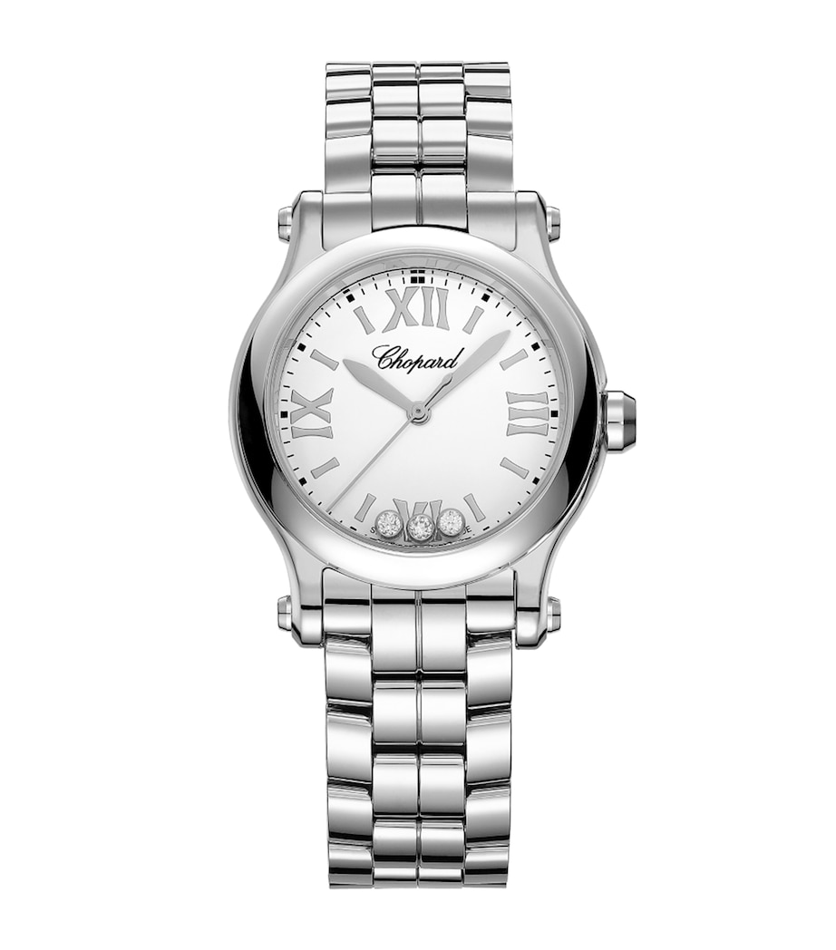 Stainless Steel and Diamond Happy Sport Watch 30mm STAINLESS STEEL Image 1