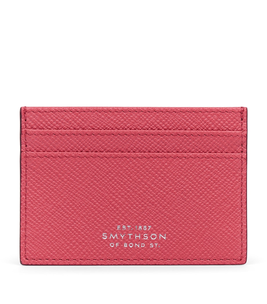 Panama Leather Card Holder RASPBERRY Image 1