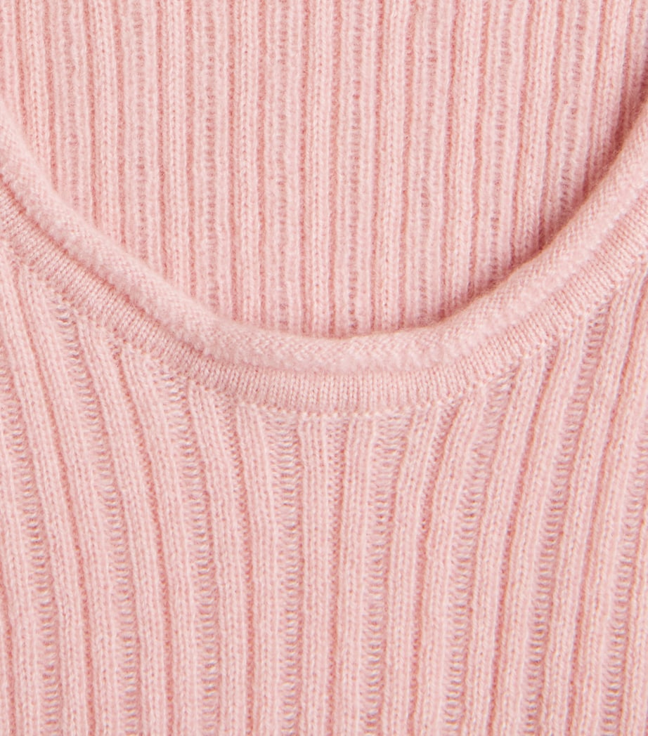 Johnstons Of Elgin Womens Cashmere Ribbed Tank Top Highland Rose Image 6