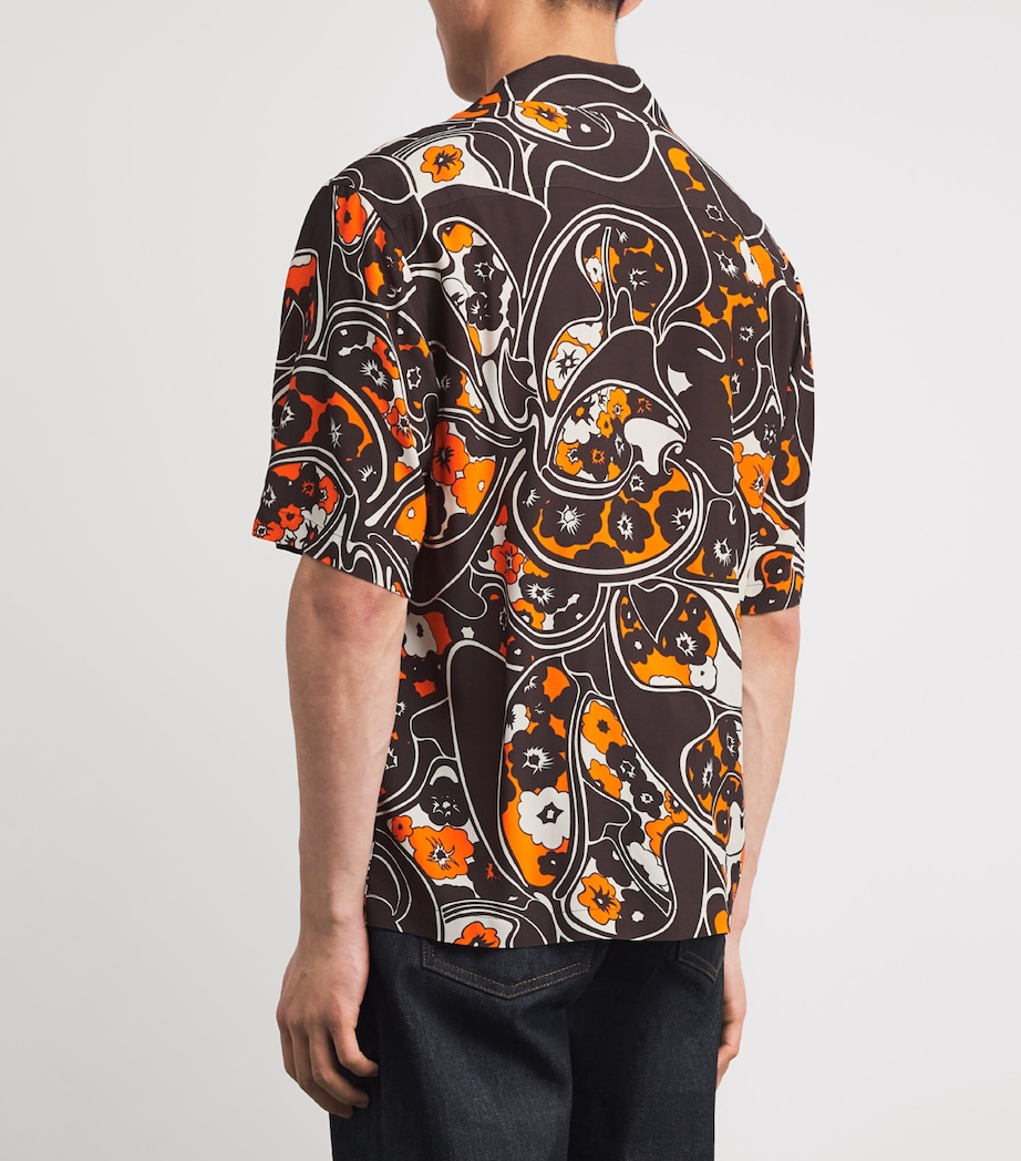 Short-Sleeve Floral Shirt BLACK BROWN Image 4