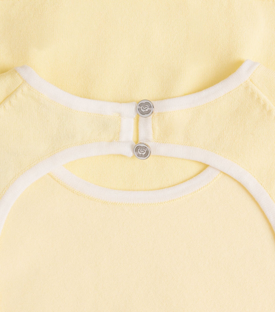 Maje Womens Keyhole Cut-Out T-Shirt Pale Yellow Image 6
