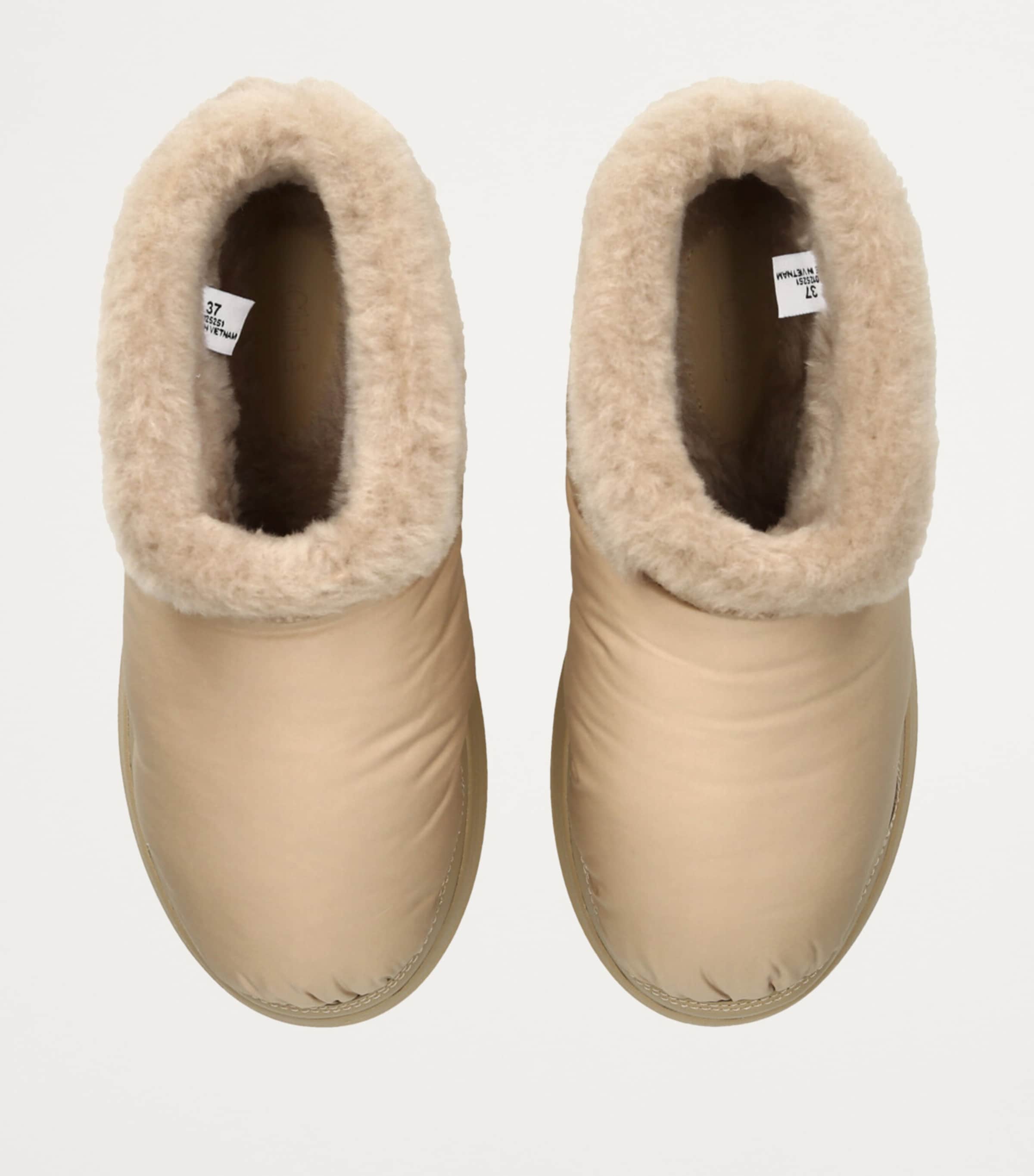 Nylon Shearling-Lined Polar Ankle Boots BEIGE Image 4