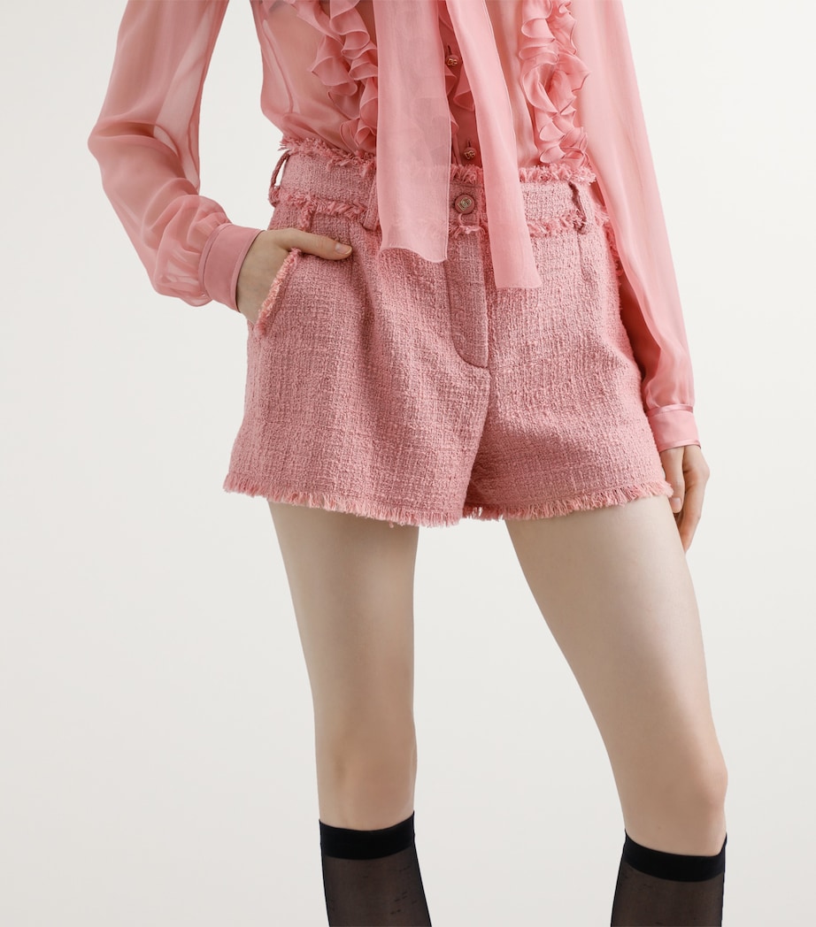 Dolce&Gabbana Womens Tweed Shorts Powder Pink Image 5