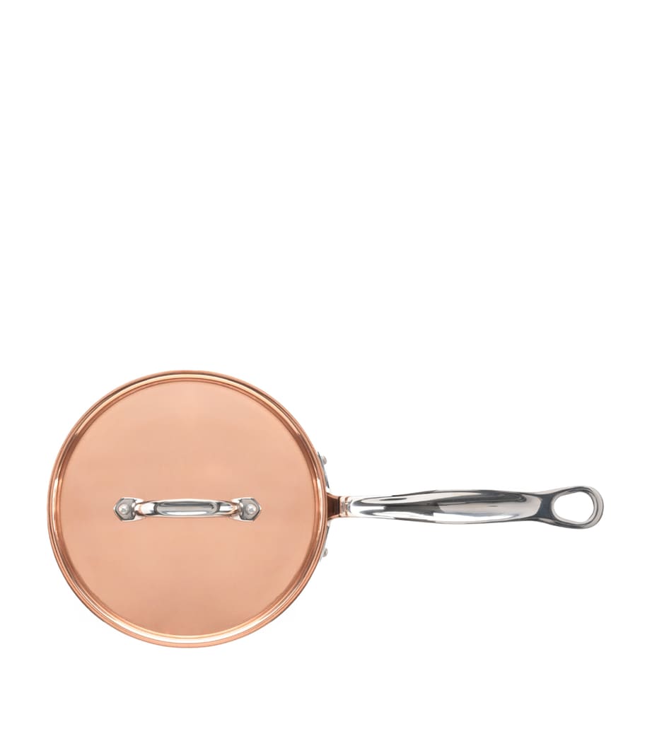 Copper Clad Saucepan with Lid (18cm) COPPER Image 2