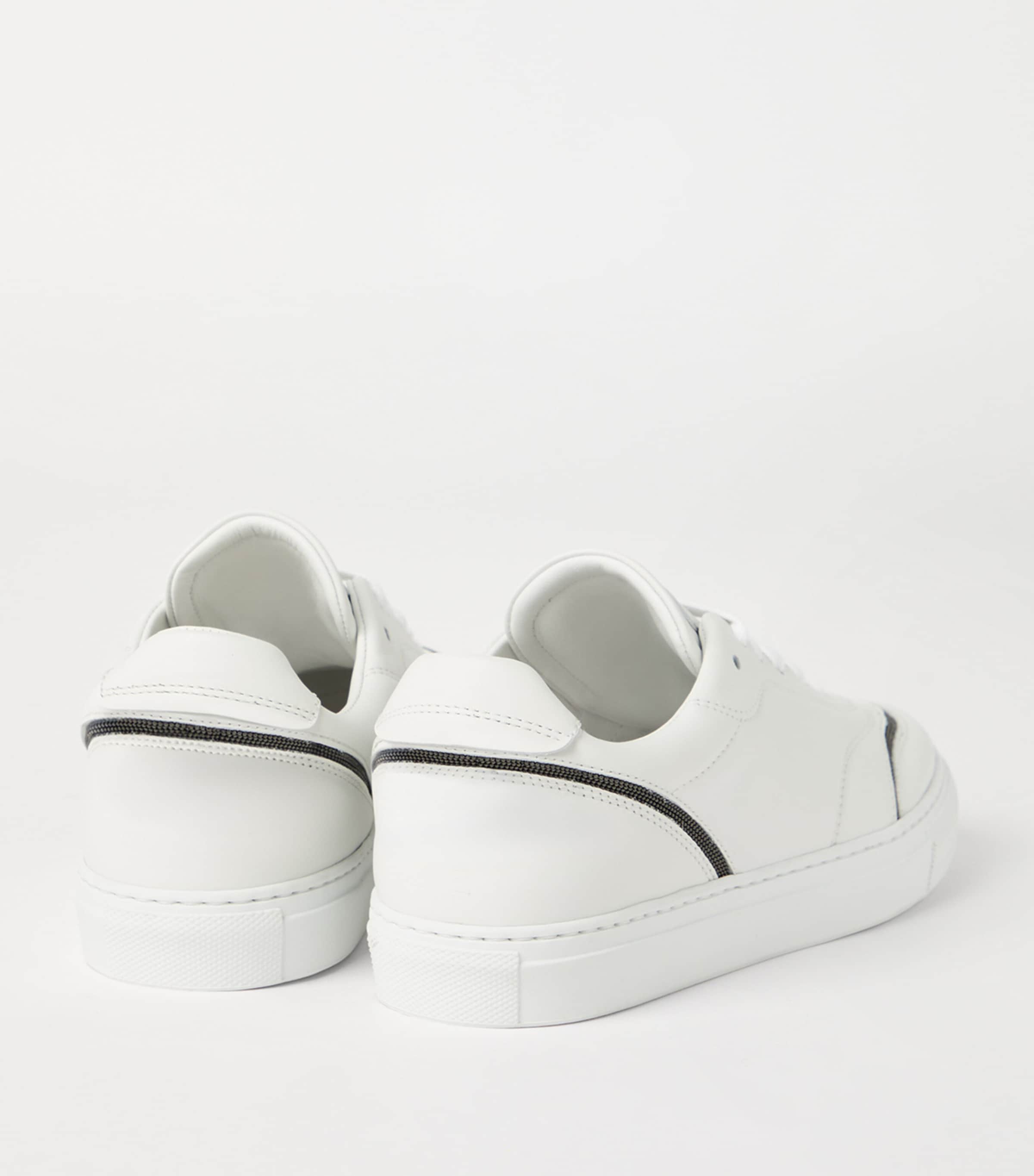 Leather Monili-Trim Sneakers C7592 Image 4