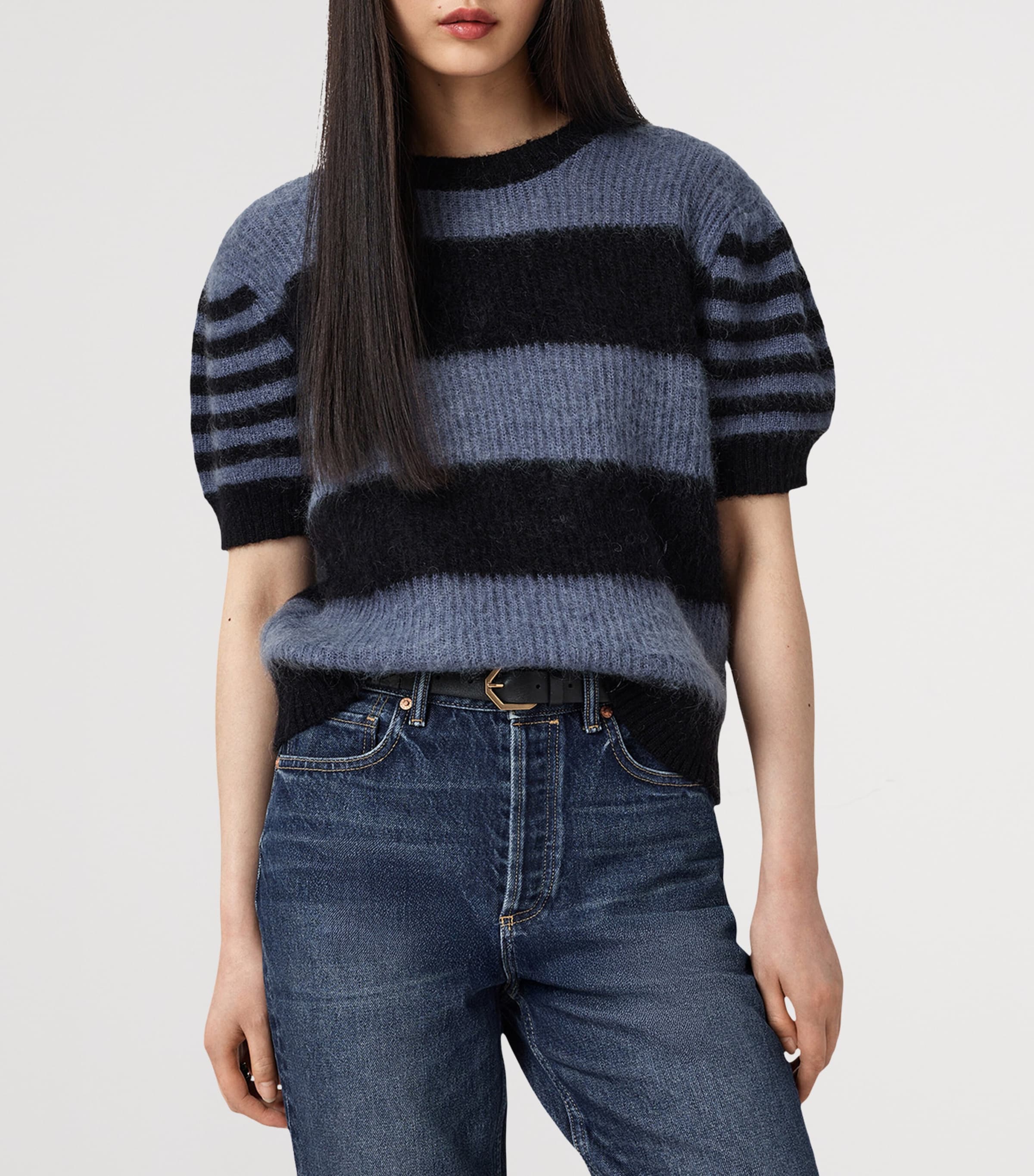 Stripe Clem Sweater BLACK/BLUE Image 4