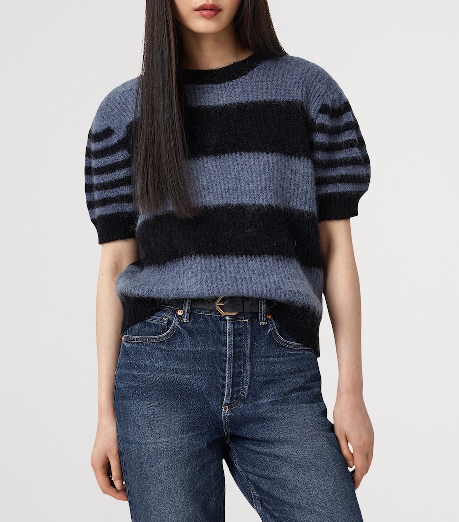Stripe Clem Sweater BLACK/BLUE Image 4
