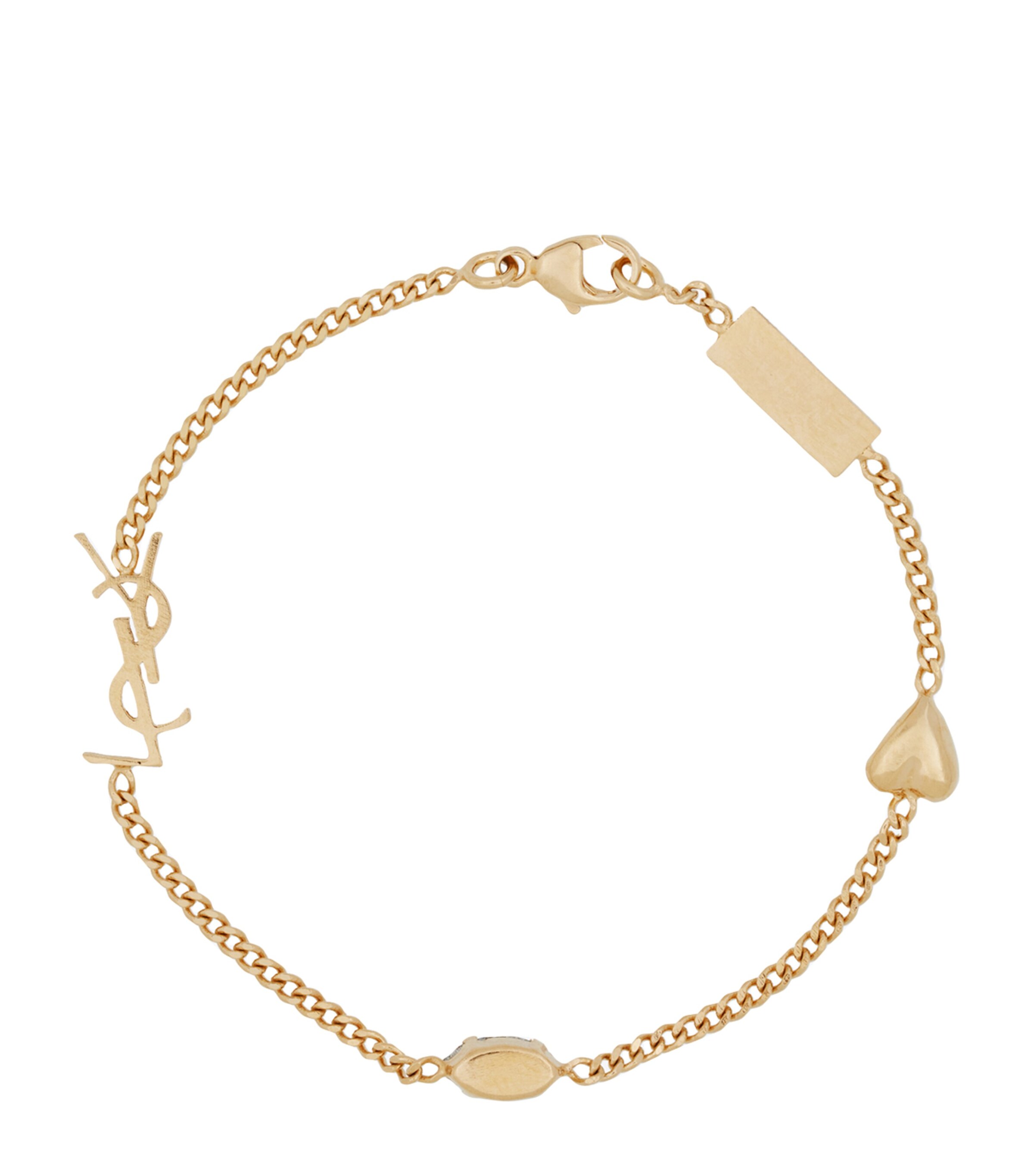 【送料&関税込】Saint Laurent Maillons Bracelet YSL chain bracelet in gold - Saint Laurent | Mytheresa