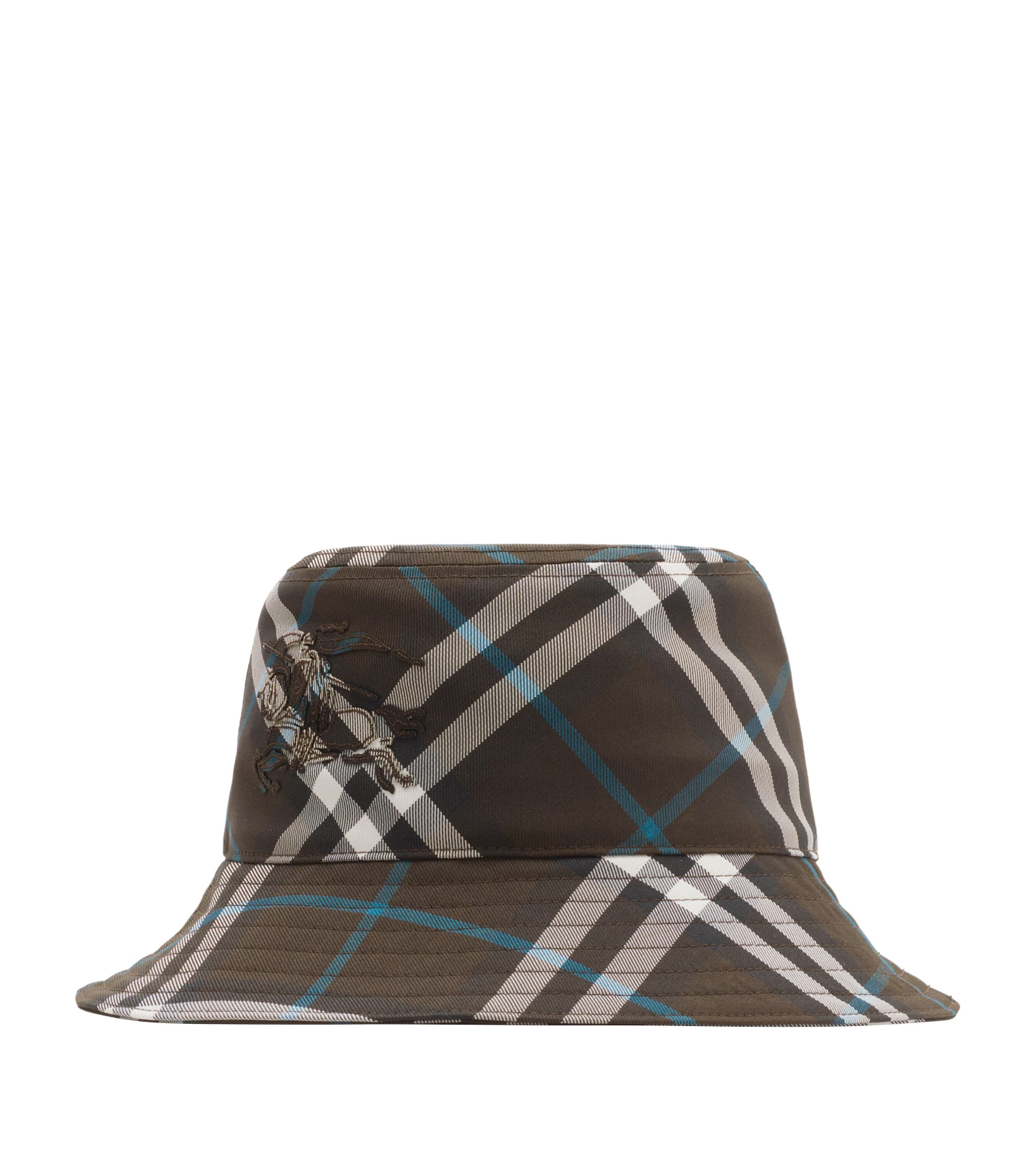Burberry Ekd Check-print Bucket Hat In Black