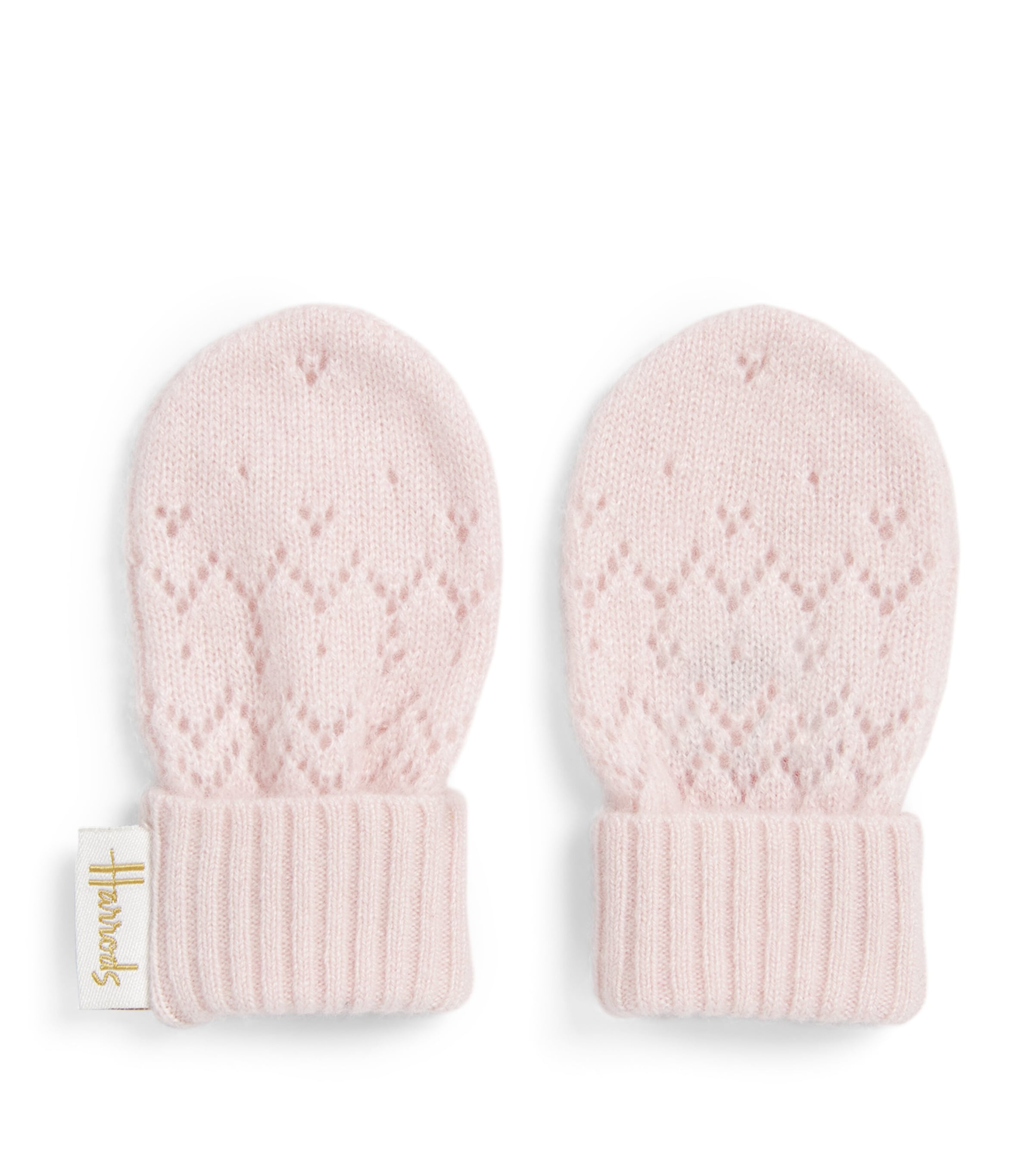 Cashmere Mittens PINK Image 1