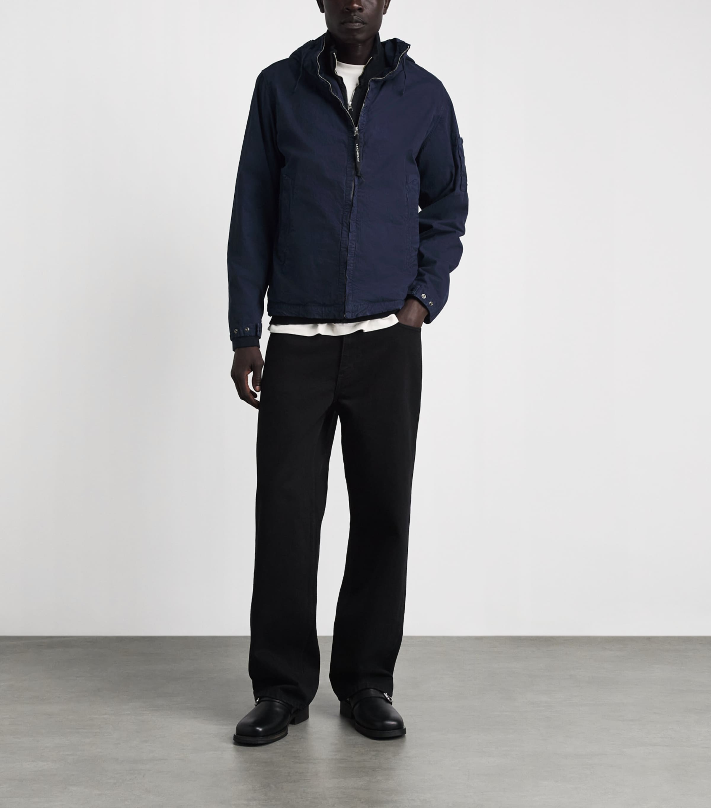 C.P. Company Mens Micro-Reps Garment-Dyed Jacket Image 2