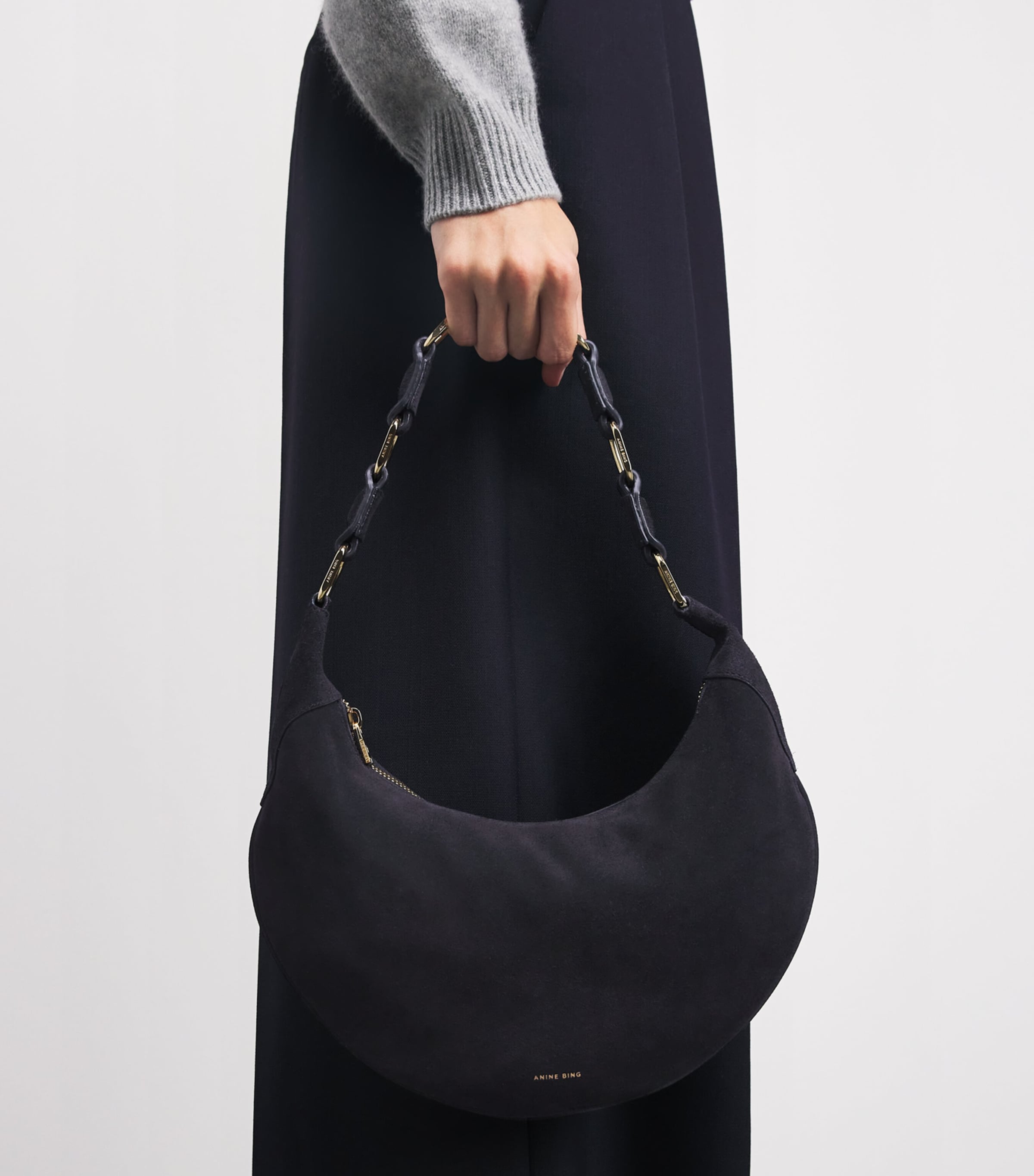 Suede Kate Shoulder Bag  NAVY SUEDE Image 5