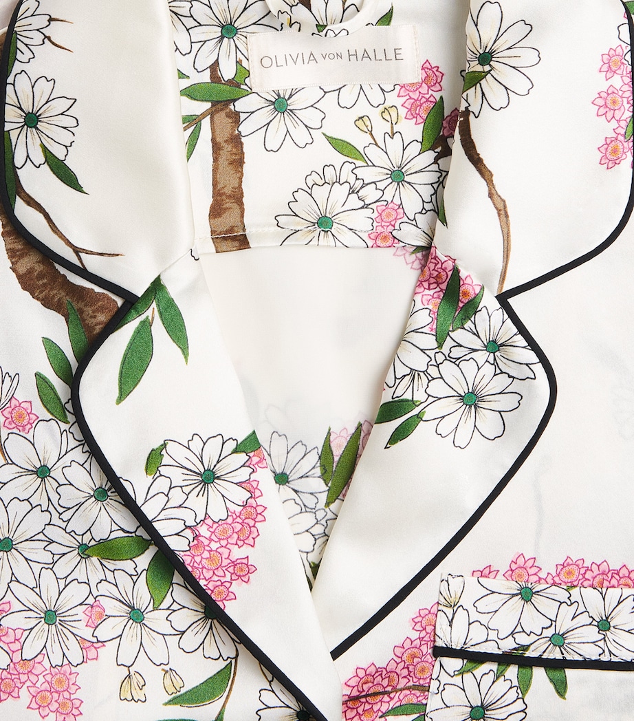 Olivia von Halle Womens Silk Floral Lila Pyjama Set Ana Image 6