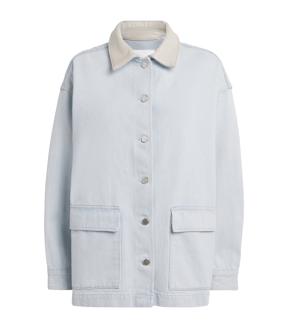 AGOLDE Womens x Maria McManus Oversized Field Jacket Wshed Pale Indigo Image 1
