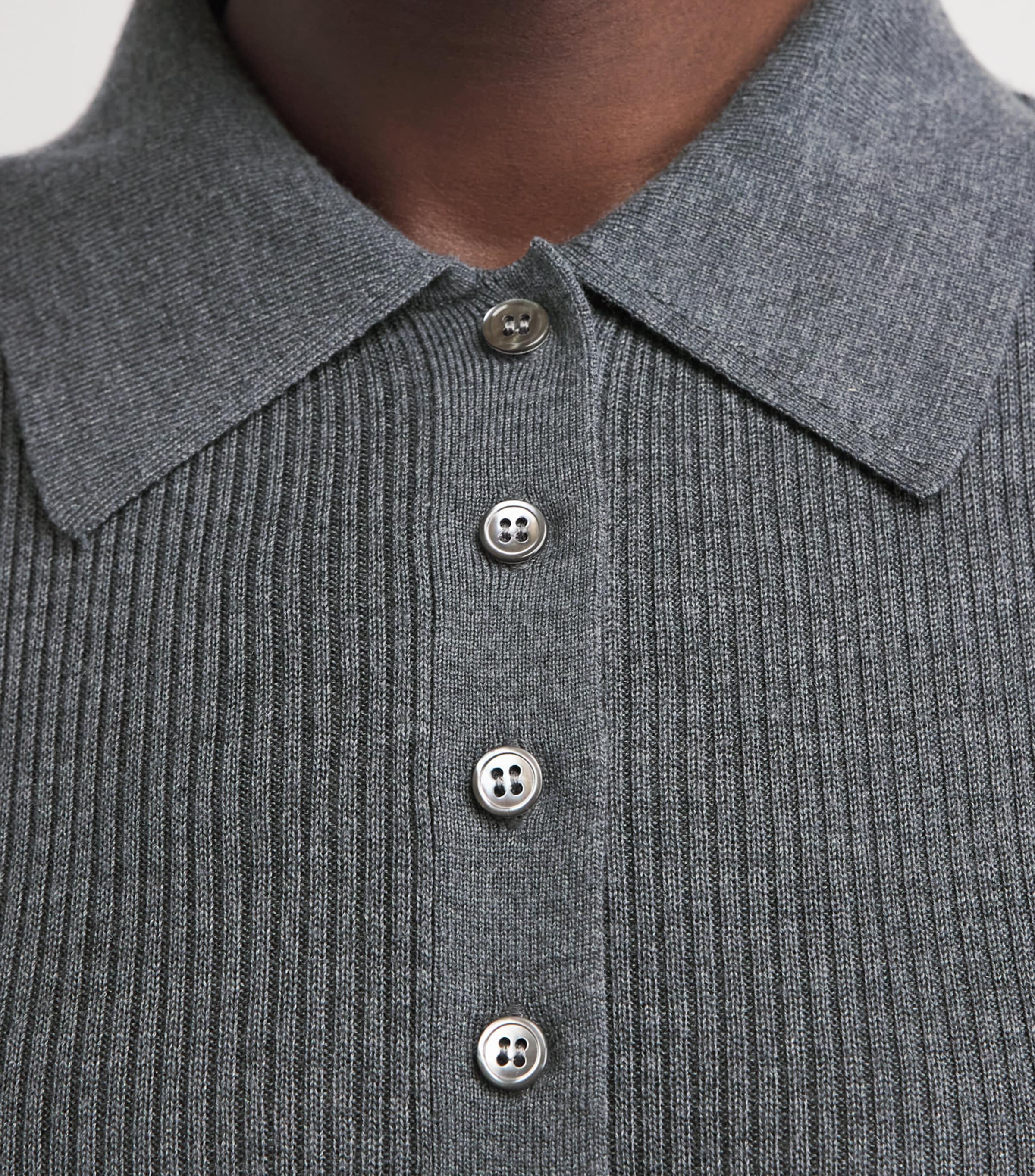 Almada Label Womens Wool-Silk-Cashmere Jules Top Grey Image 3