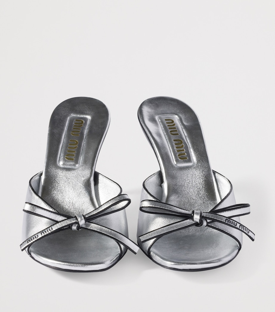 Nappa Leather Mordoré Bow Sandals 75 F0Q07 Image 4