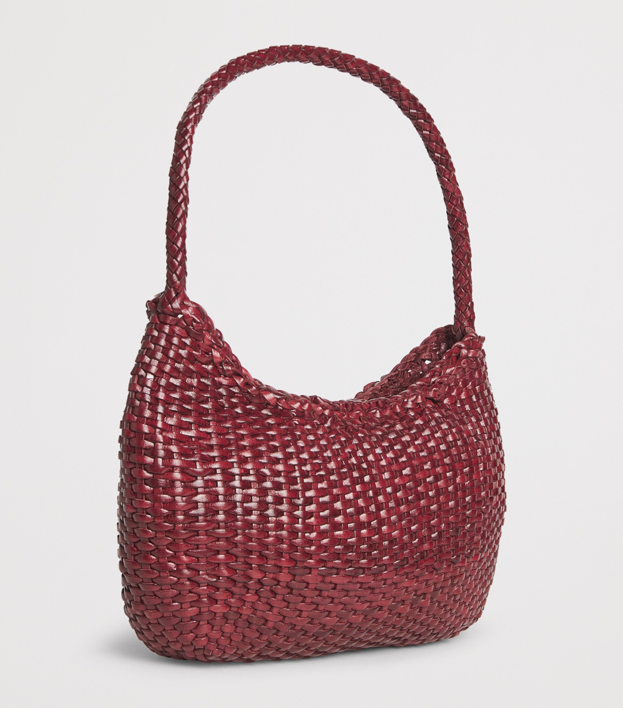 Rixo x Dragon Diffusion Leather Saoirse Shoulder Bag Bordeaux Image 3