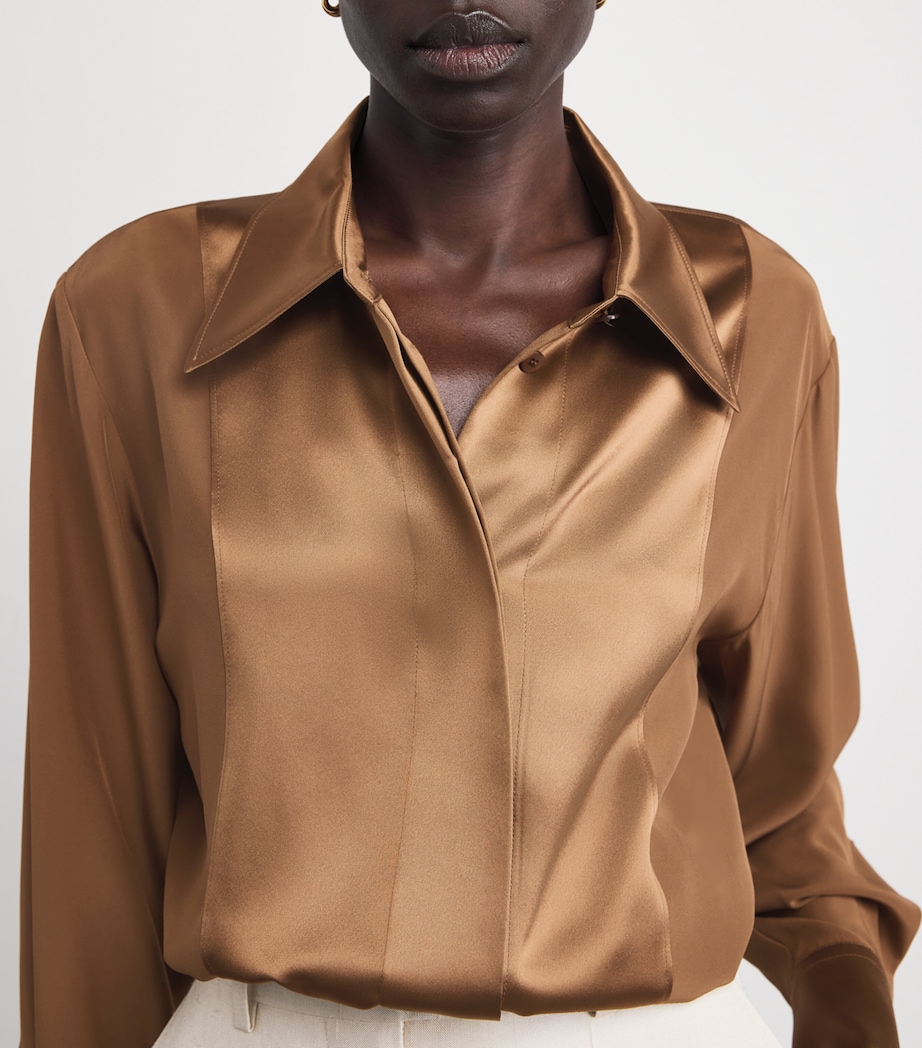 Joseph Womens Silk Childs Blouse Cinnamon Image 6