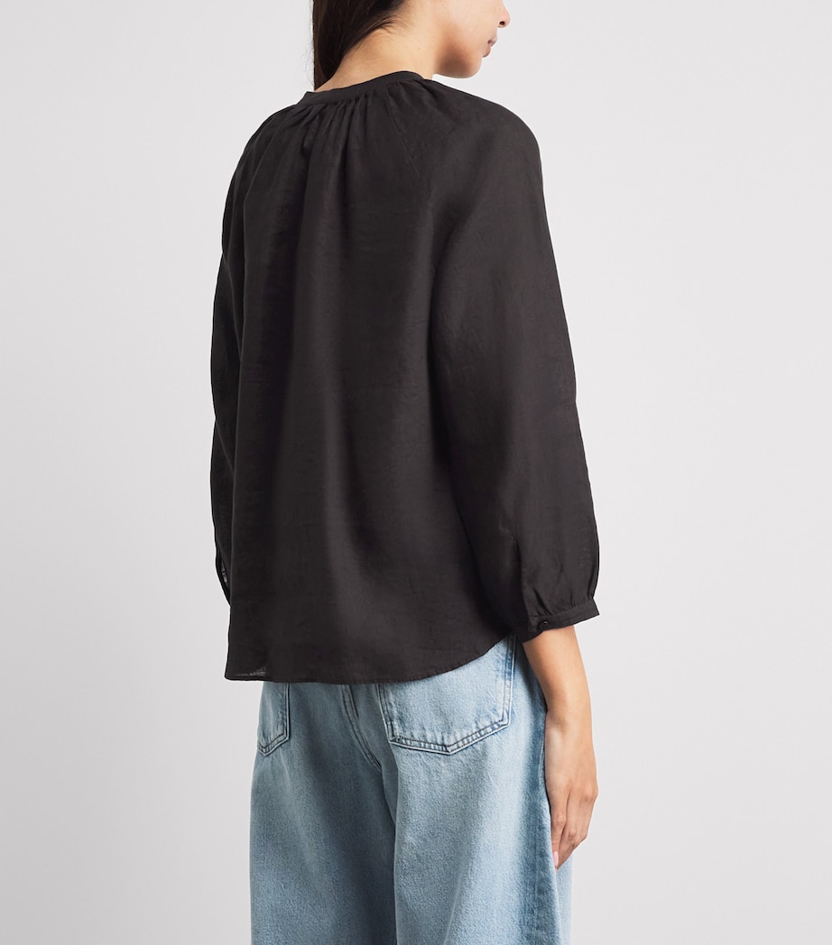 Citizens of Humanity Womens Linen Paro Blouse Chcolate Md/dk Brown Image 5
