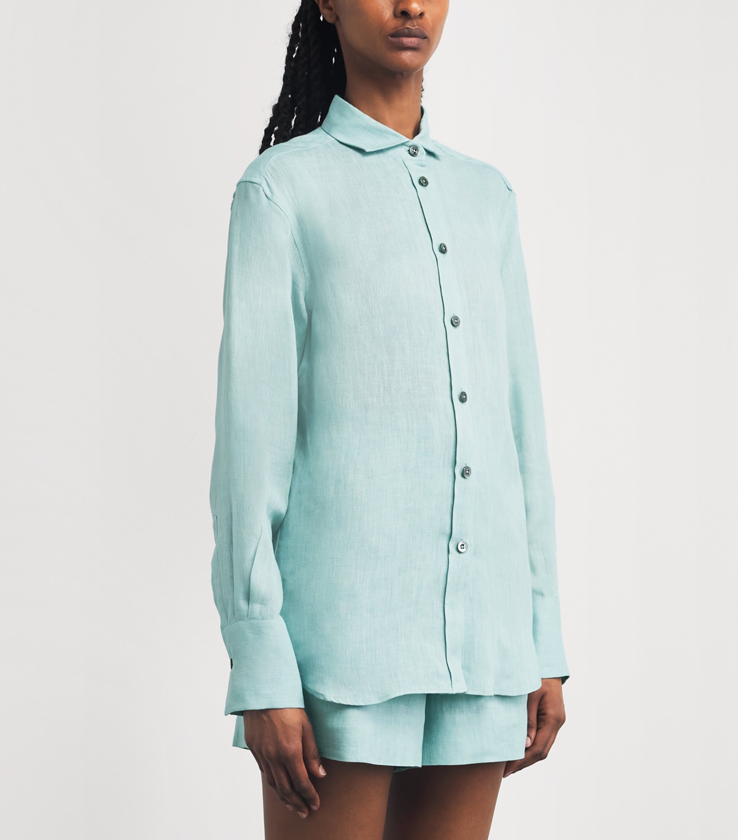 Eleventy Womens Linen Long-Sleeve Shirt Giada Image 4