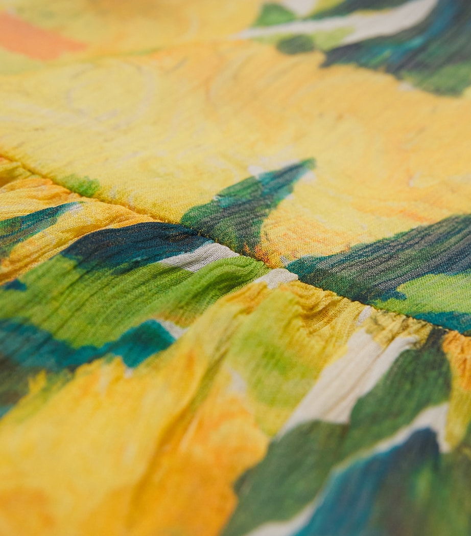 Silk Floral Frappe Blouse YE02 ZESTY Image 4