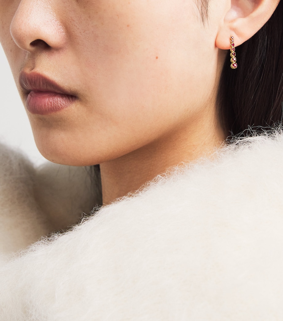 Yellow Gold and Ruby Edith Drop Earrings YELLOW GOLD Image 2