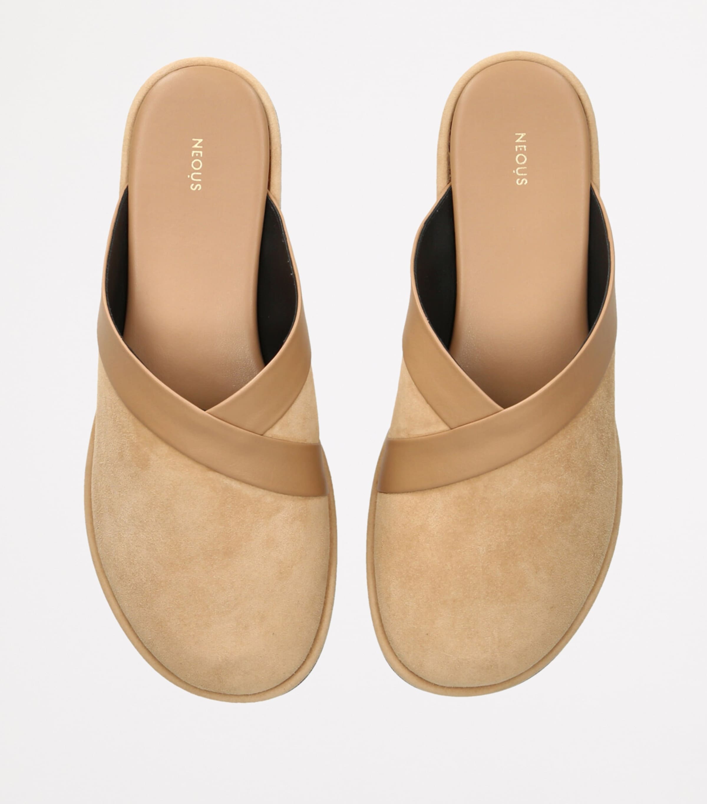 Leather Atik Slides BEIGE Image 6