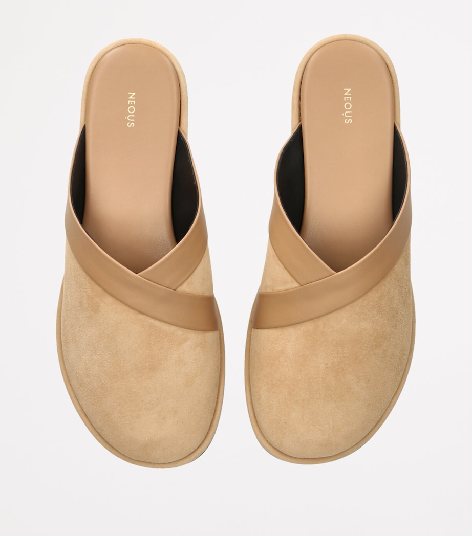 Leather Atik Slides BEIGE Image 6