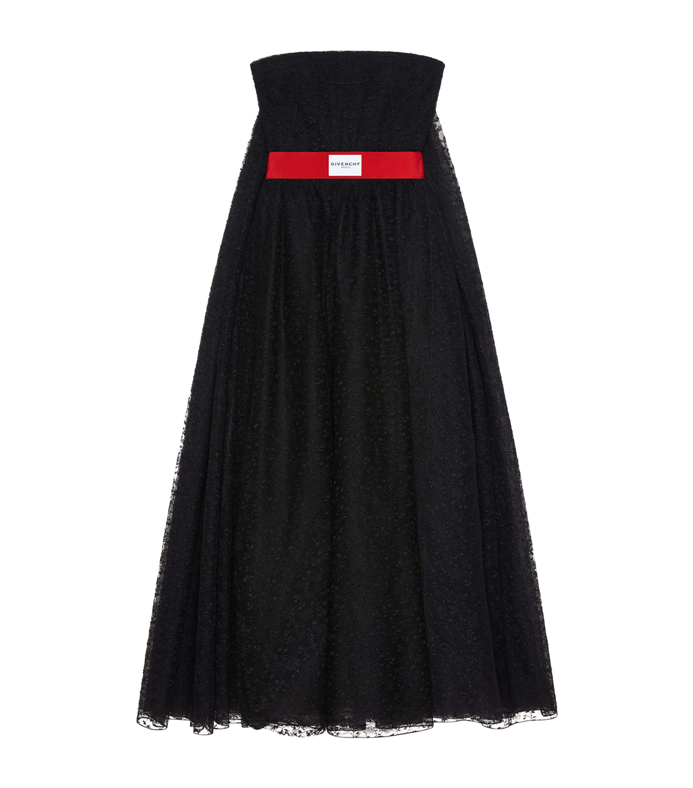 Lace Bustier Evening Dress BLACK Image 1