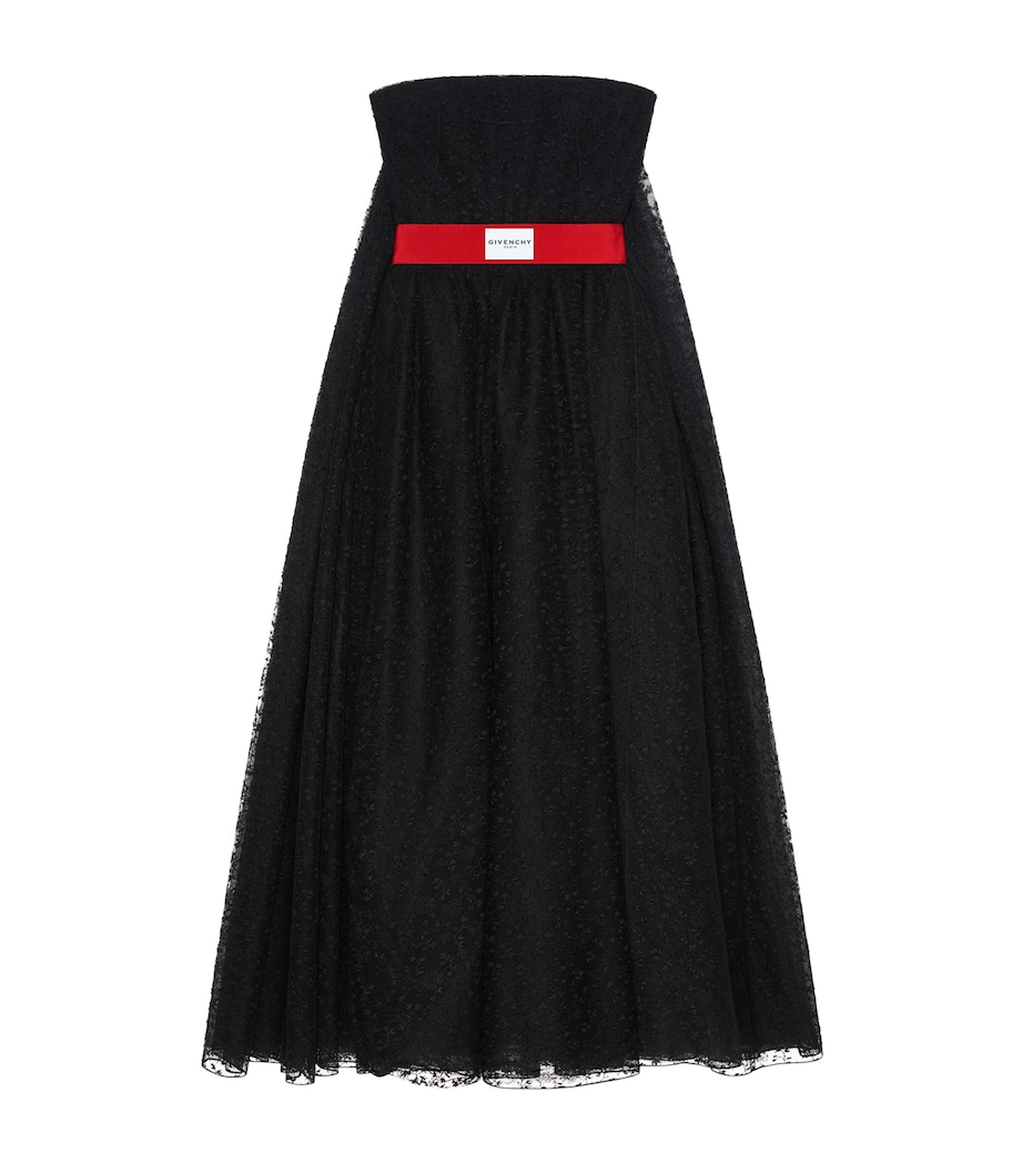 Lace Bustier Evening Dress BLACK Image 1