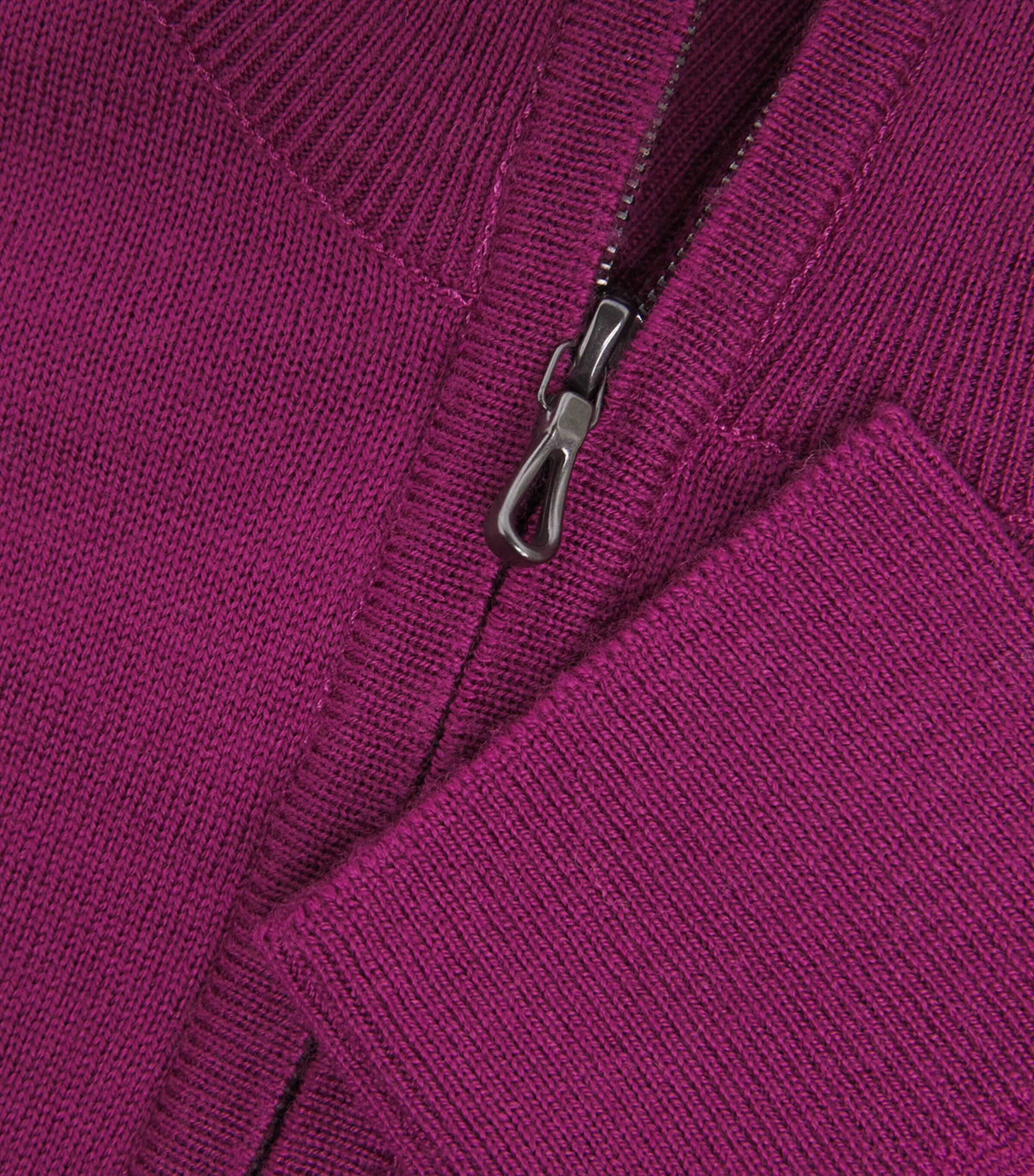 John Smedley Mens Wool Tapton Quarter-Zip Sweater Bramble Image 5