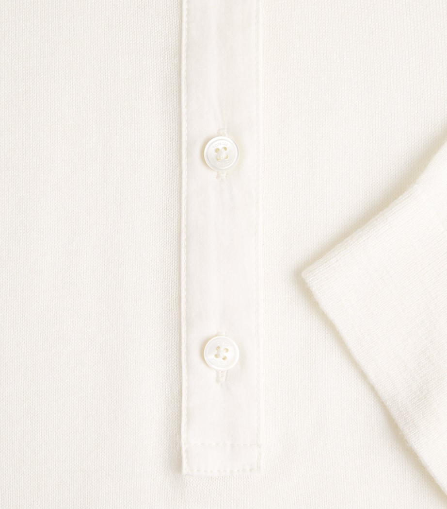 Toteme Womens Wool-Silk Long-Sleeve T-Shirt Off White Image 6
