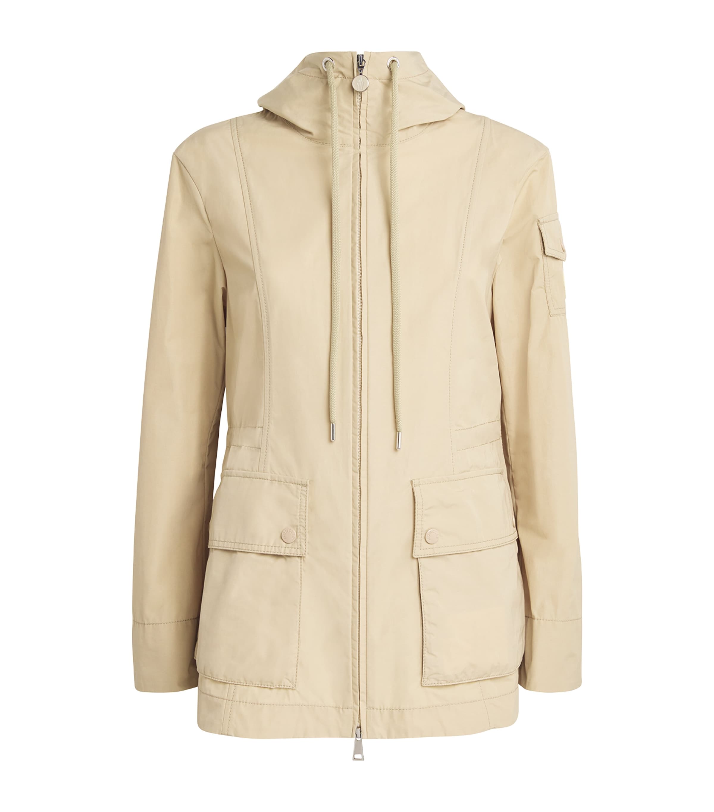 Moncler Hooded Leandro Parka Jacket In Yellow