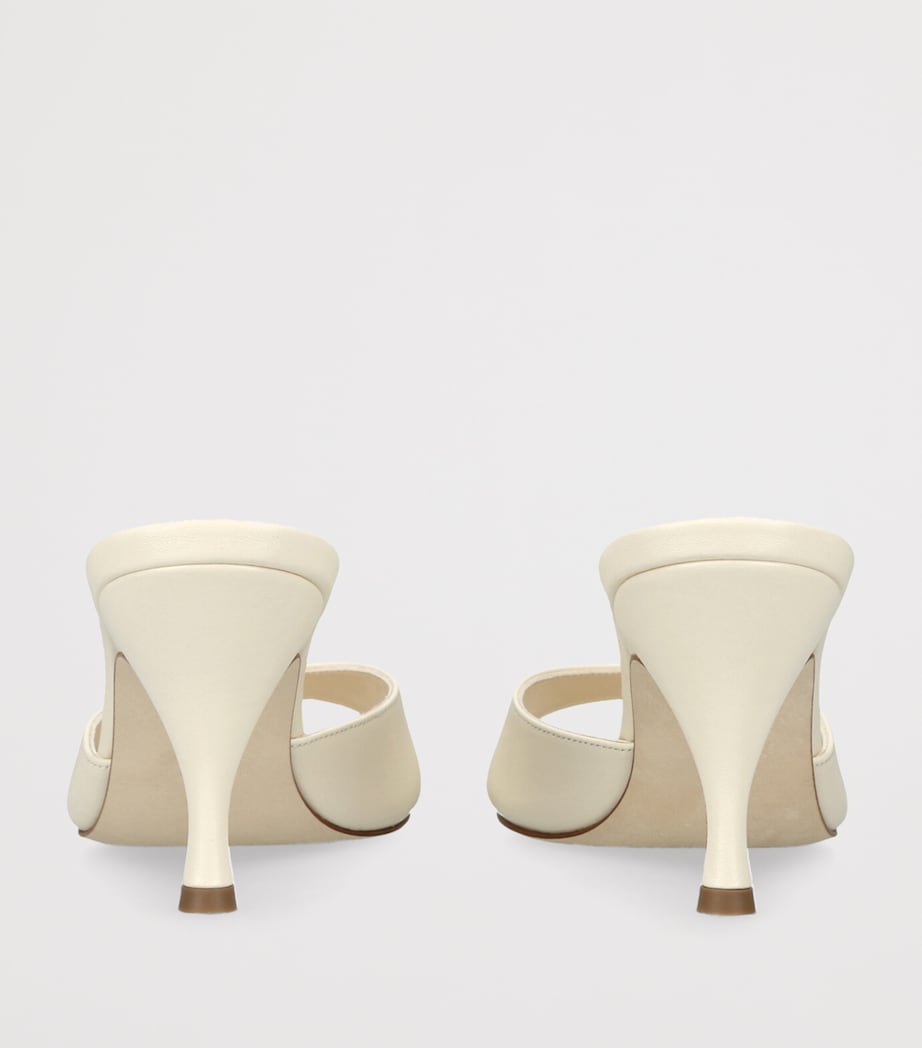Leather Samia Heeled Mules 75 CREAM Image 2