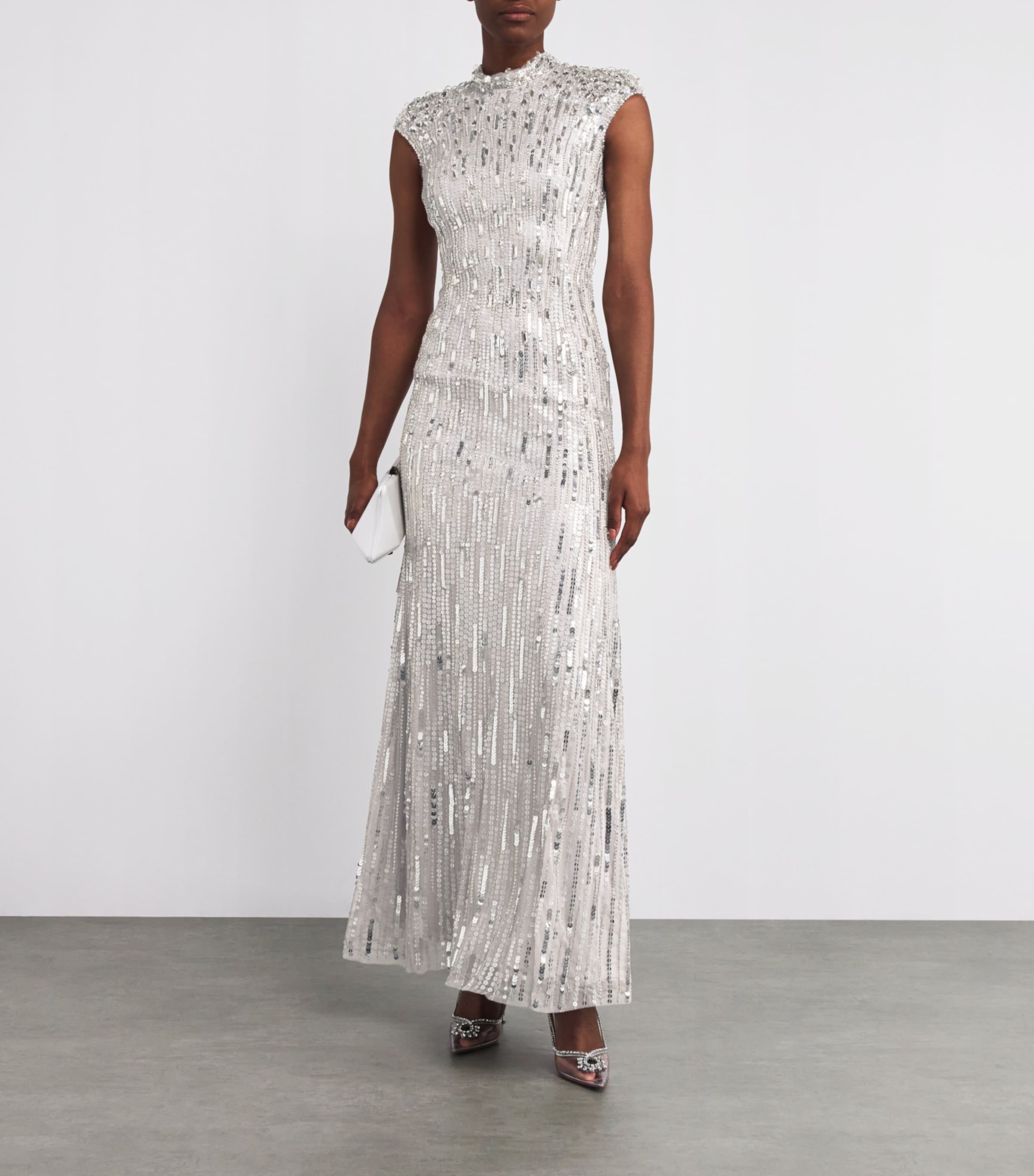 Jenny Packham Womens Embellished Ernest Gown Ammnte S C Bdng Image 2