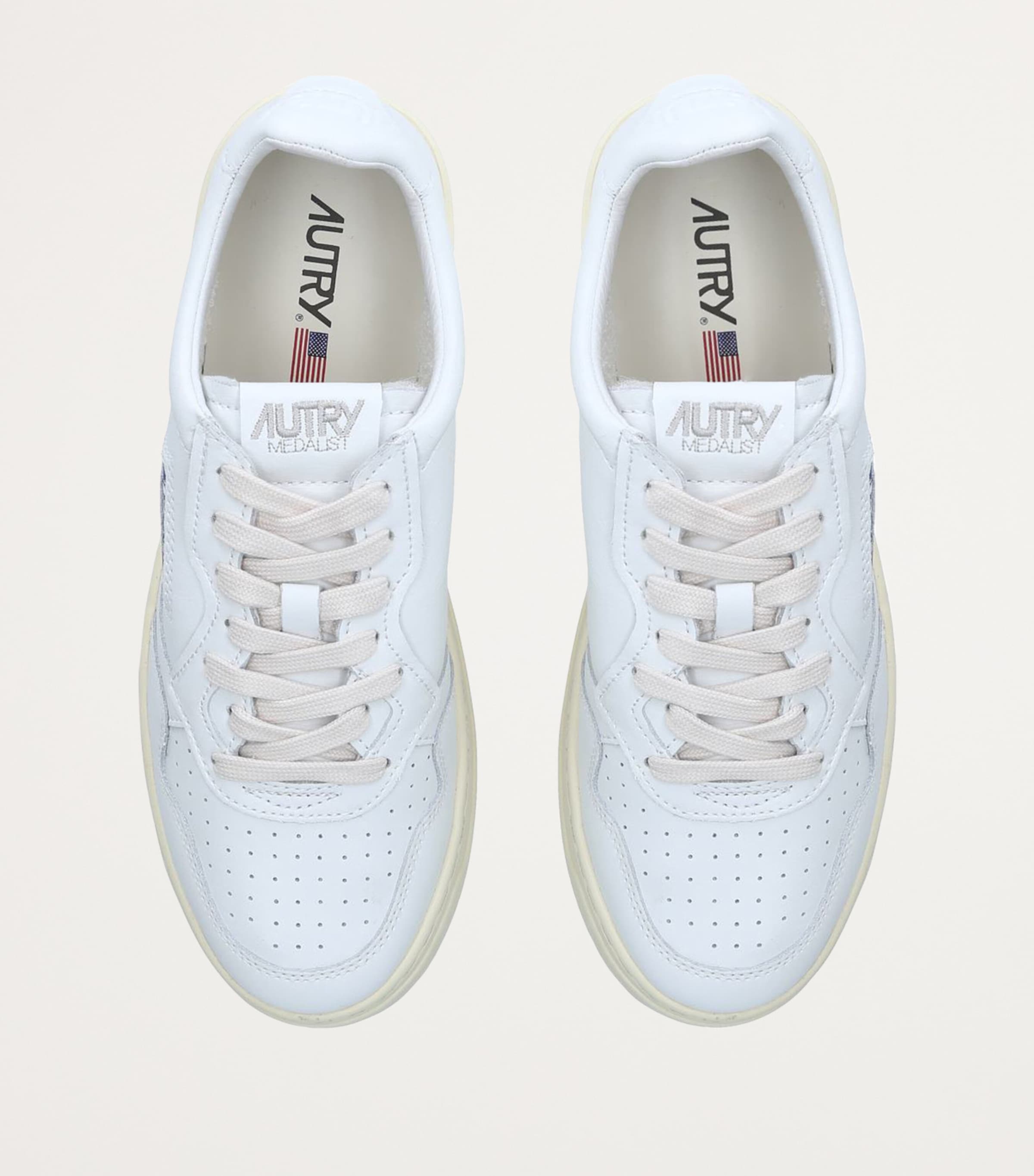 Leather Medalist Sneakers WHITE Image 4