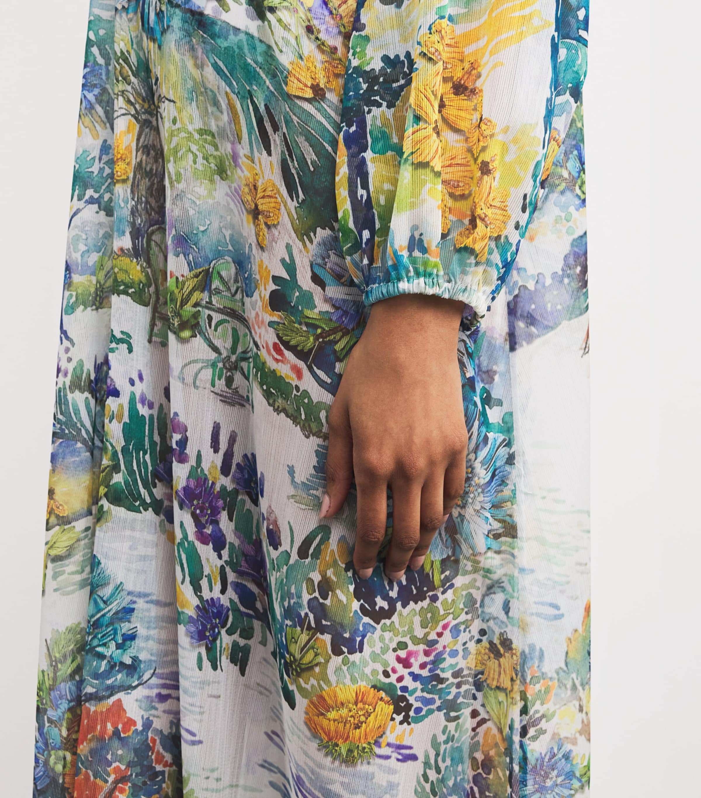 Crepe Printed Cevennes Kaftan AVIEMORE WATER Image 4